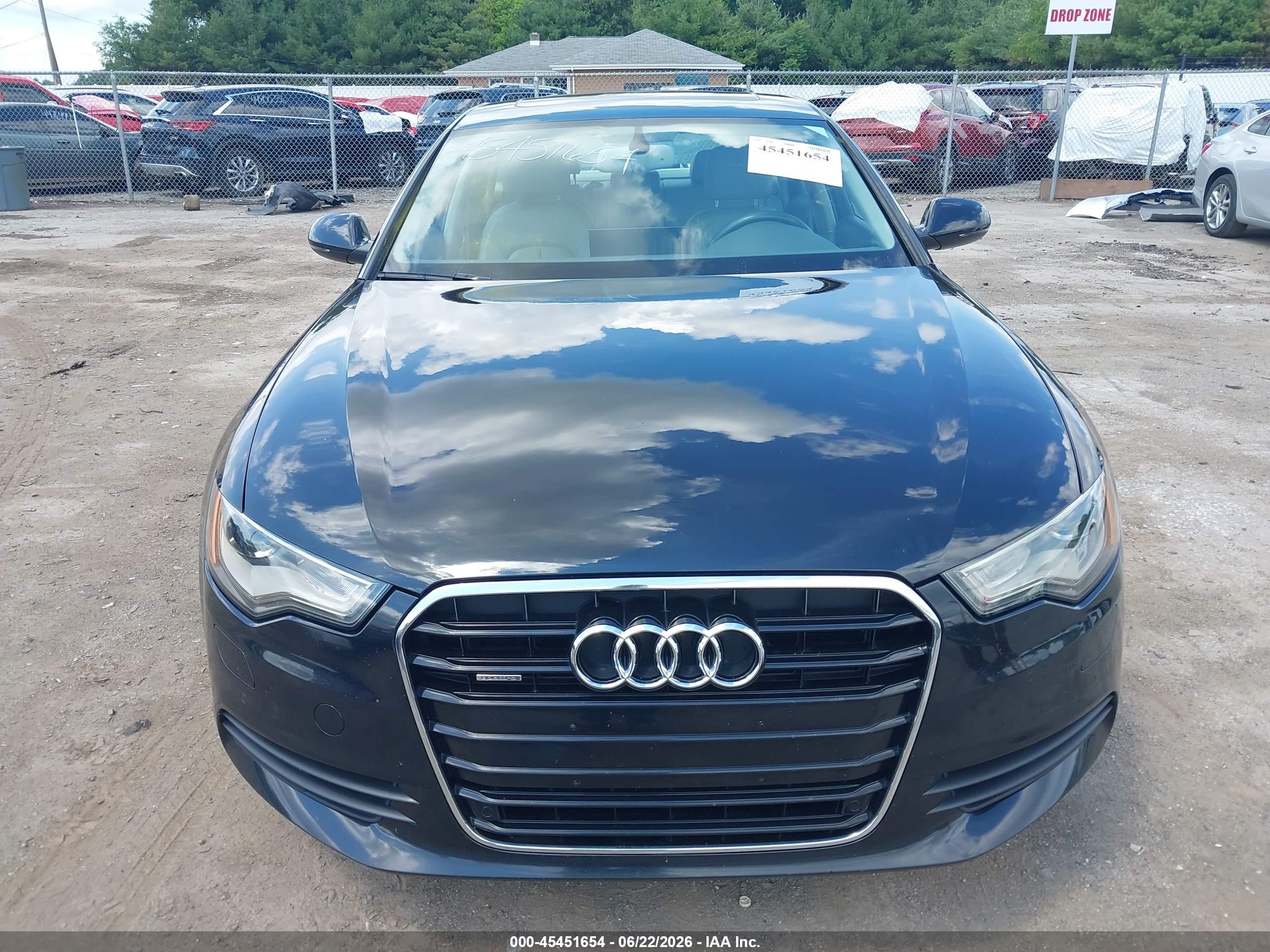 2012 Audi A6 3.0t Premium Plus Black vin: WAUGGAFC1CN067910