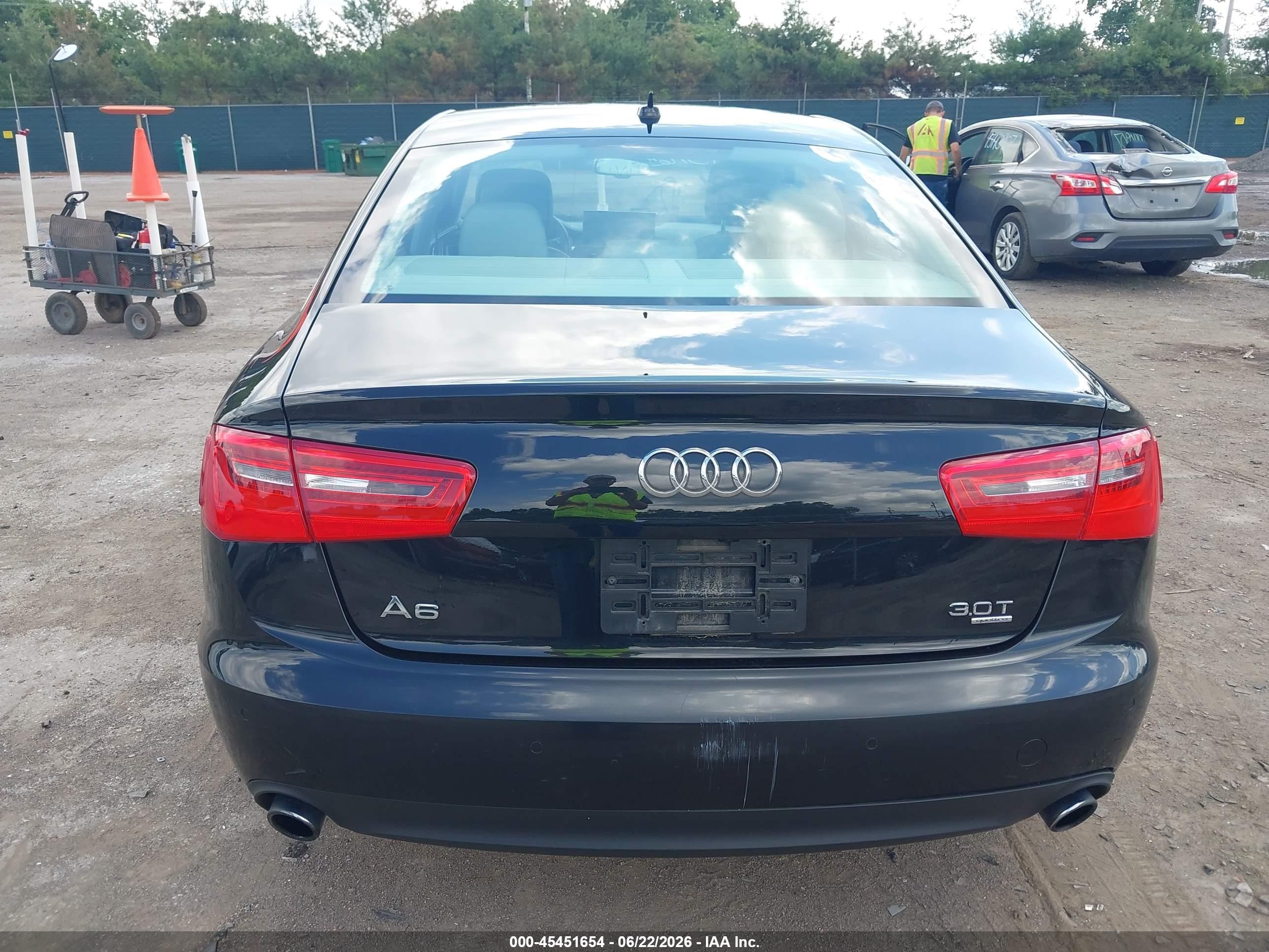 2012 Audi A6 3.0t Premium Plus Black vin: WAUGGAFC1CN067910