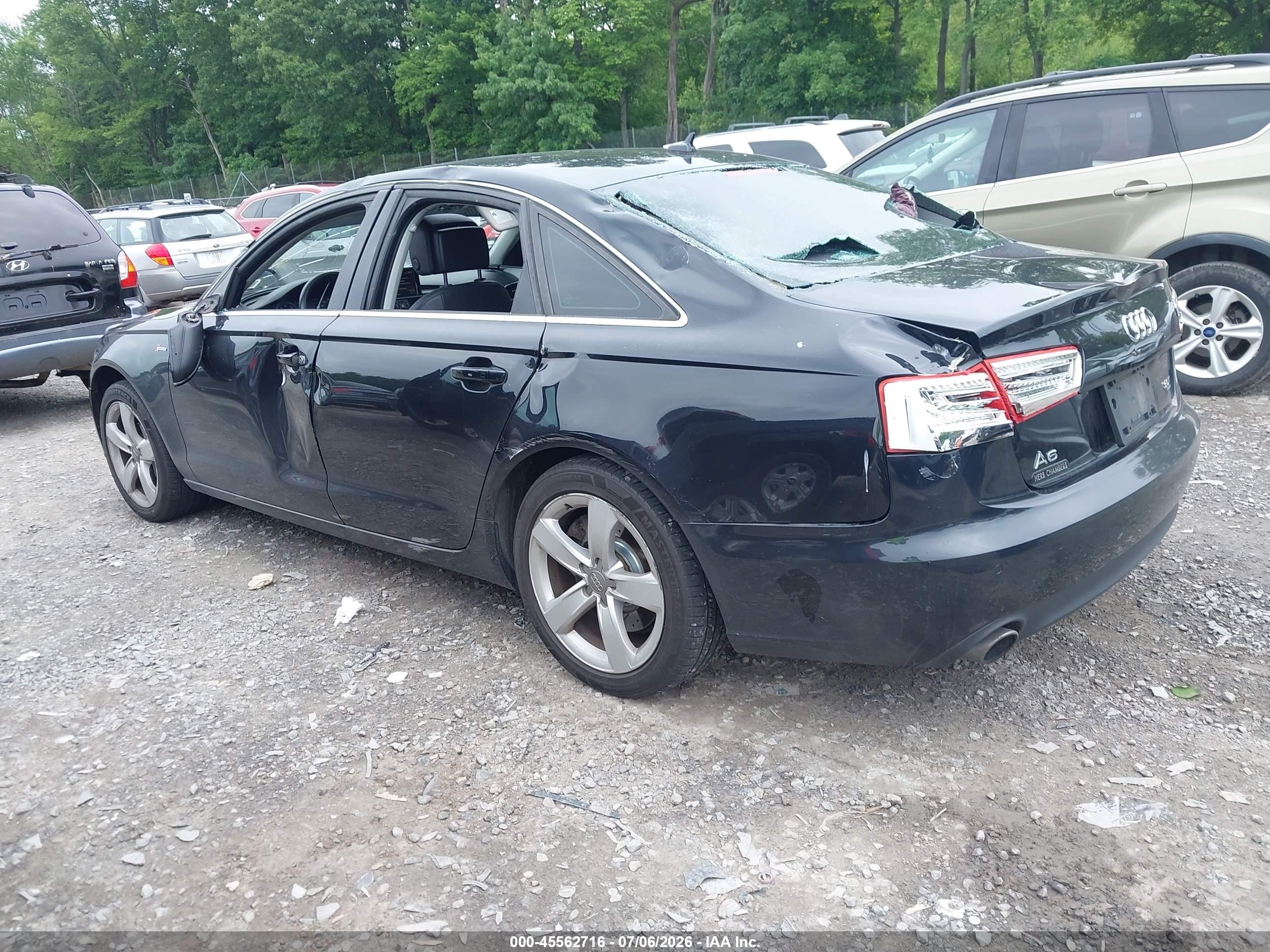 2012 Audi A6 3.0t Premium Plus Black vin: WAUGGAFC1CN091088