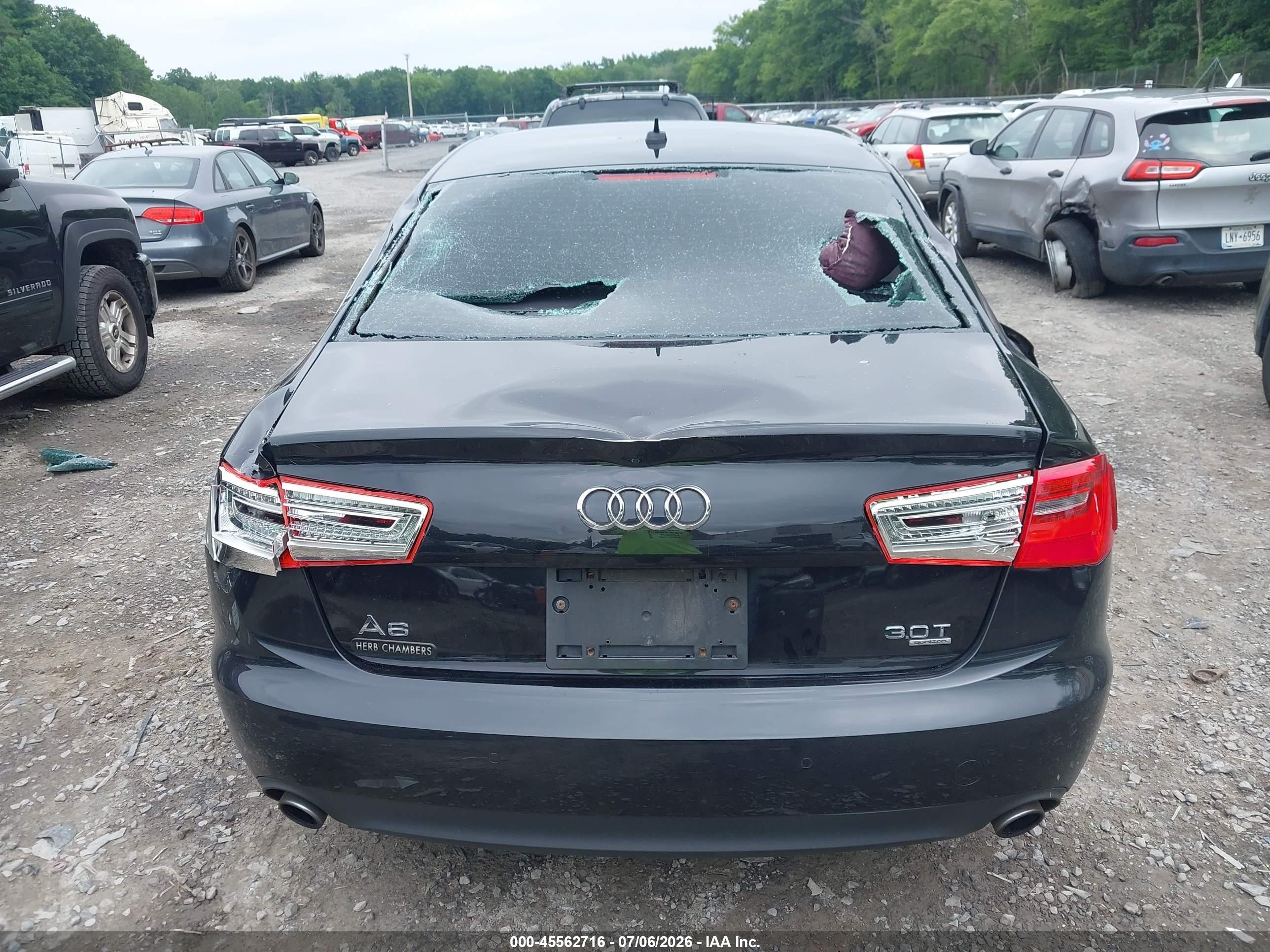 2012 Audi A6 3.0t Premium Plus Black vin: WAUGGAFC1CN091088