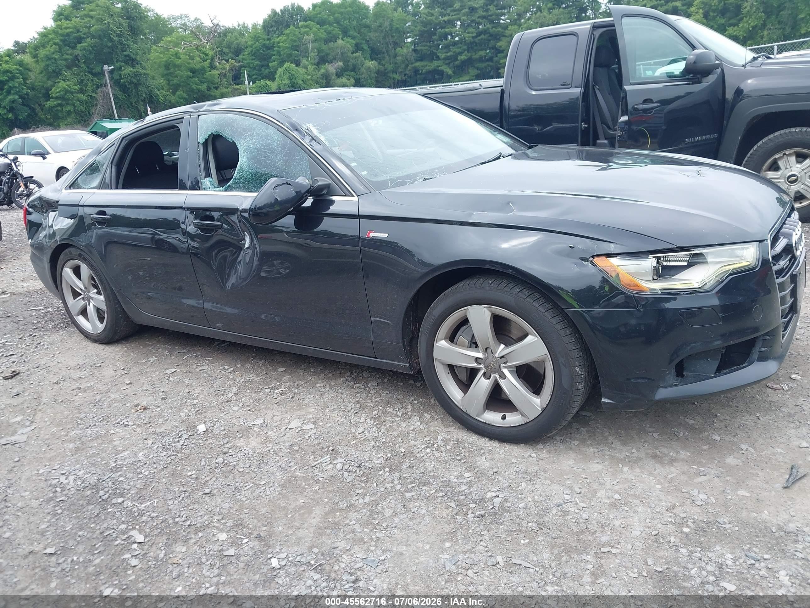 2012 Audi A6 3.0t Premium Plus Black vin: WAUGGAFC1CN091088