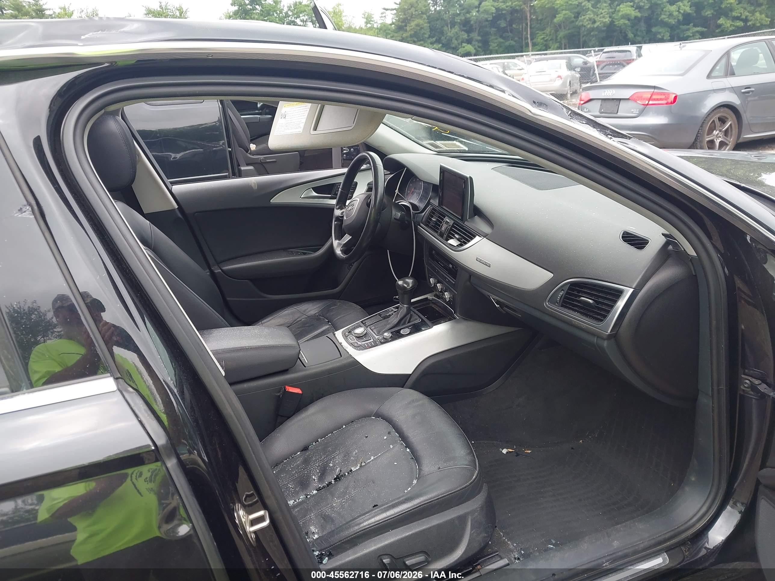 2012 Audi A6 3.0t Premium Plus Black vin: WAUGGAFC1CN091088