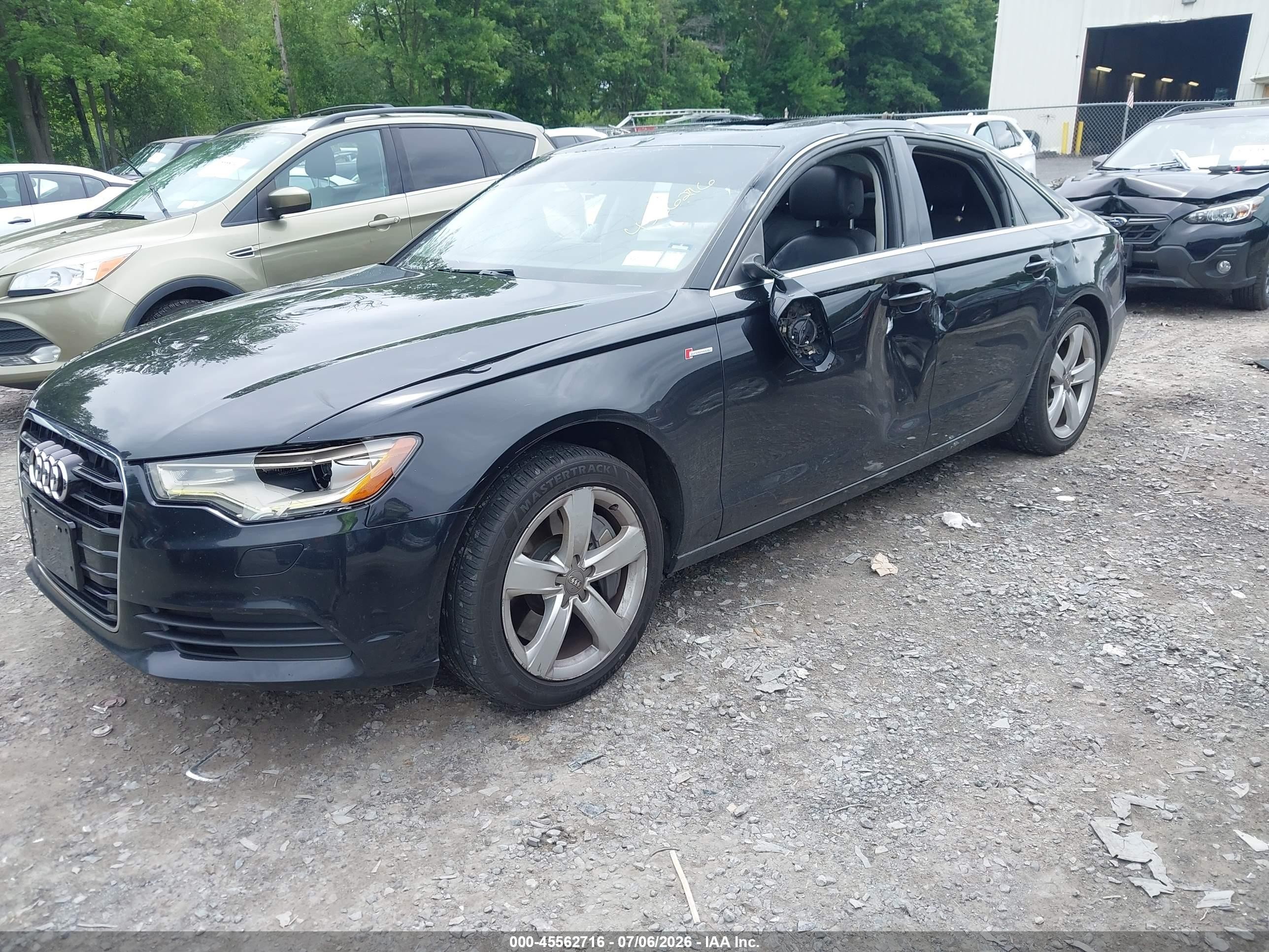 2012 Audi A6 3.0t Premium Plus Black vin: WAUGGAFC1CN091088