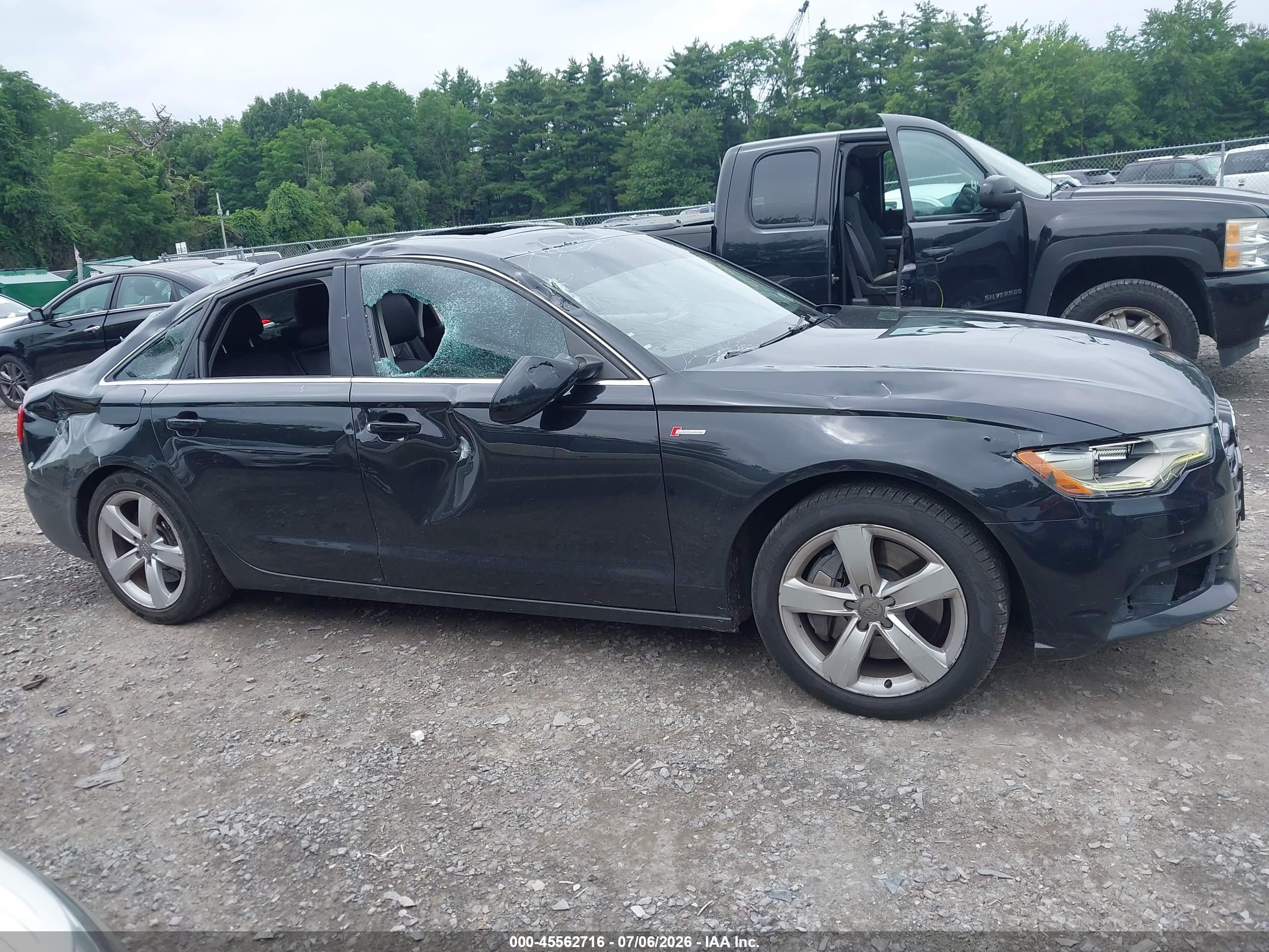 2012 Audi A6 3.0t Premium Plus Black vin: WAUGGAFC1CN091088