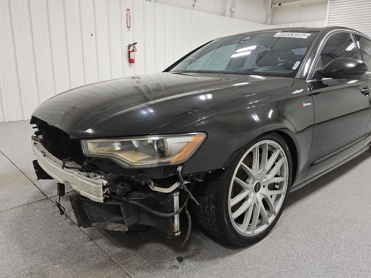 2013 Audi A6 Premium Plus Charcoal vin: WAUGGAFC1DN073322 Damage: Left Head Lamp, Faded, Repair Required