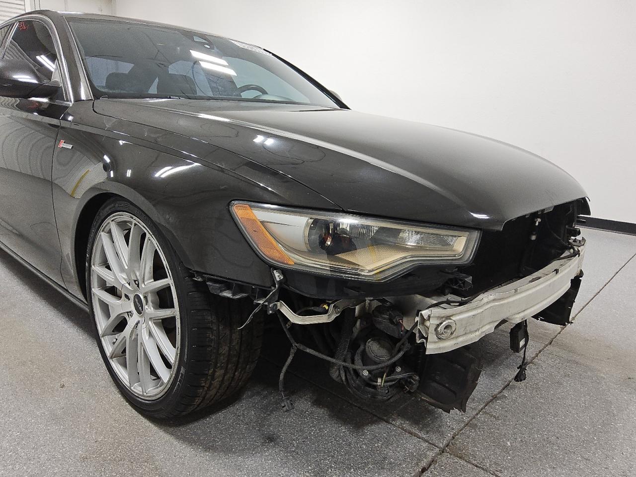 2013 Audi A6 Premium Plus Charcoal vin: WAUGGAFC1DN073322 Damage: Right Head Lamp, Faded, Repair Required