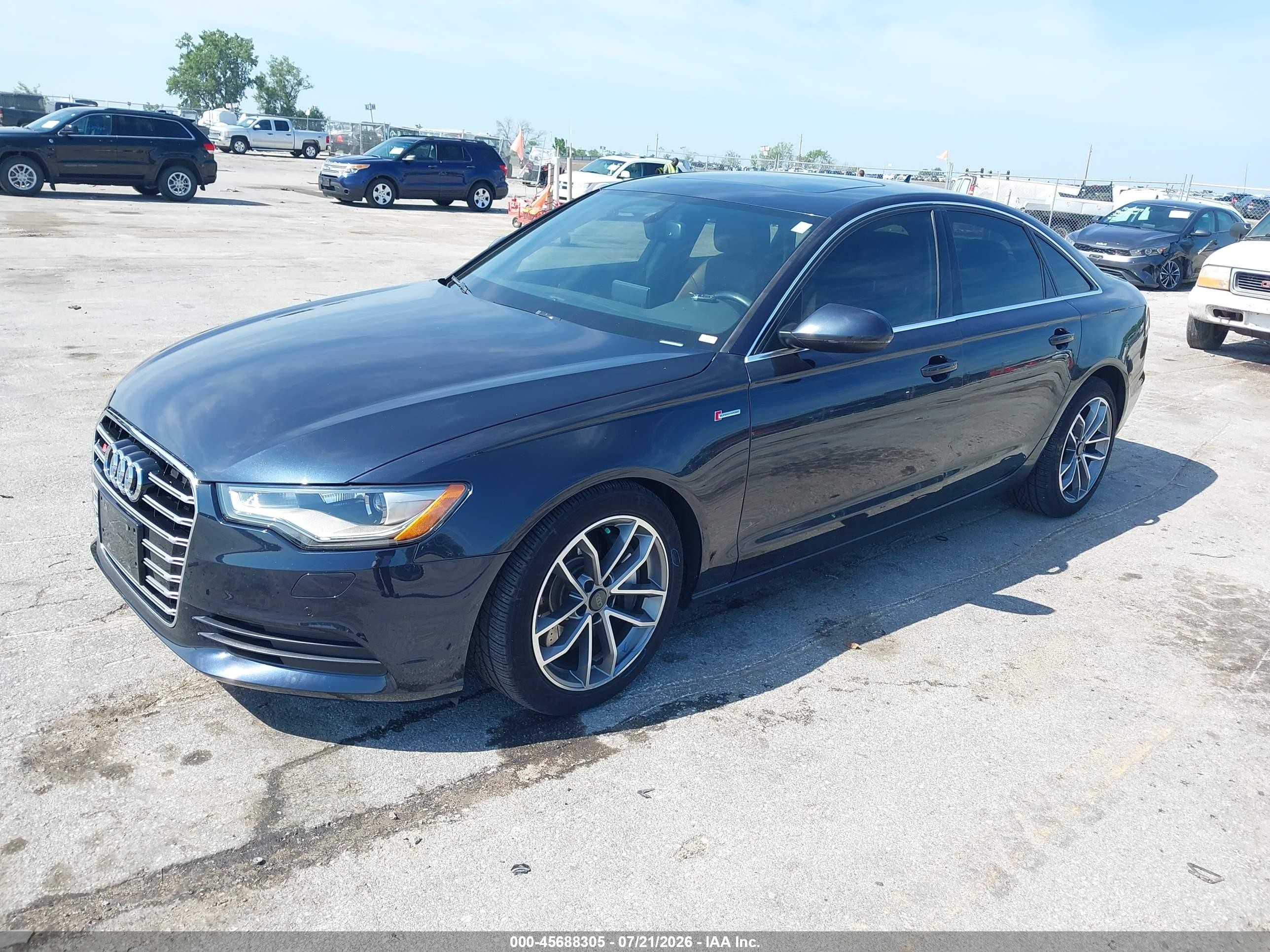 2012 Audi A6 3.0t Premium Plus Черный vin: WAUGGAFC2CN158474