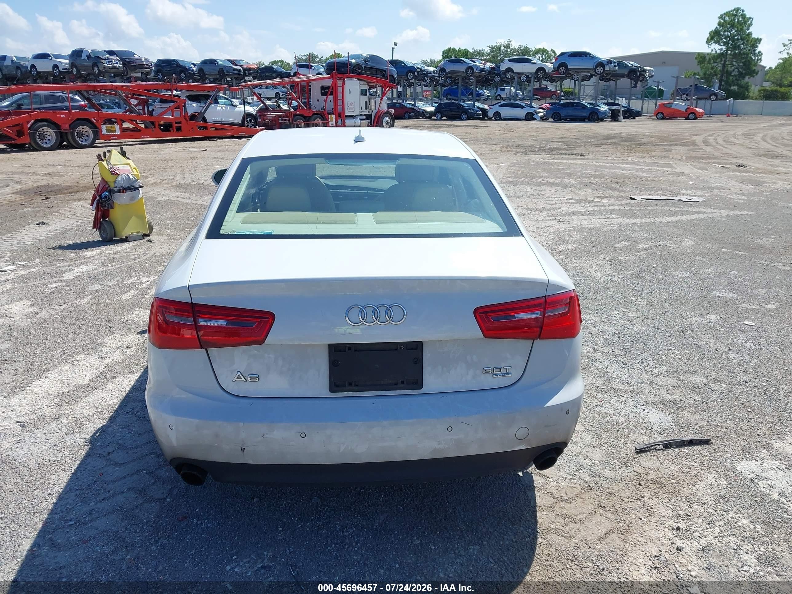 2013 Audi A6 3.0t Premium White vin: WAUGGAFC2DN004865
