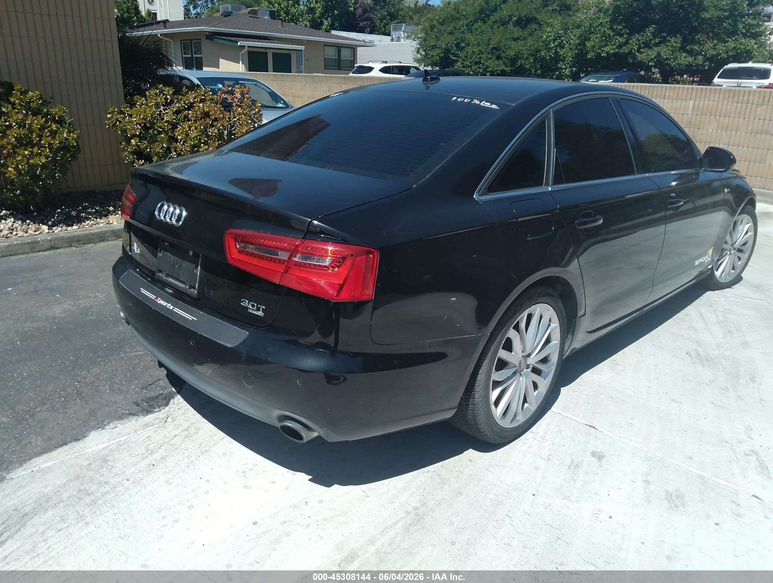 2012 Audi A6 3.0 Premium Черный vin: WAUGGAFC3CN126259