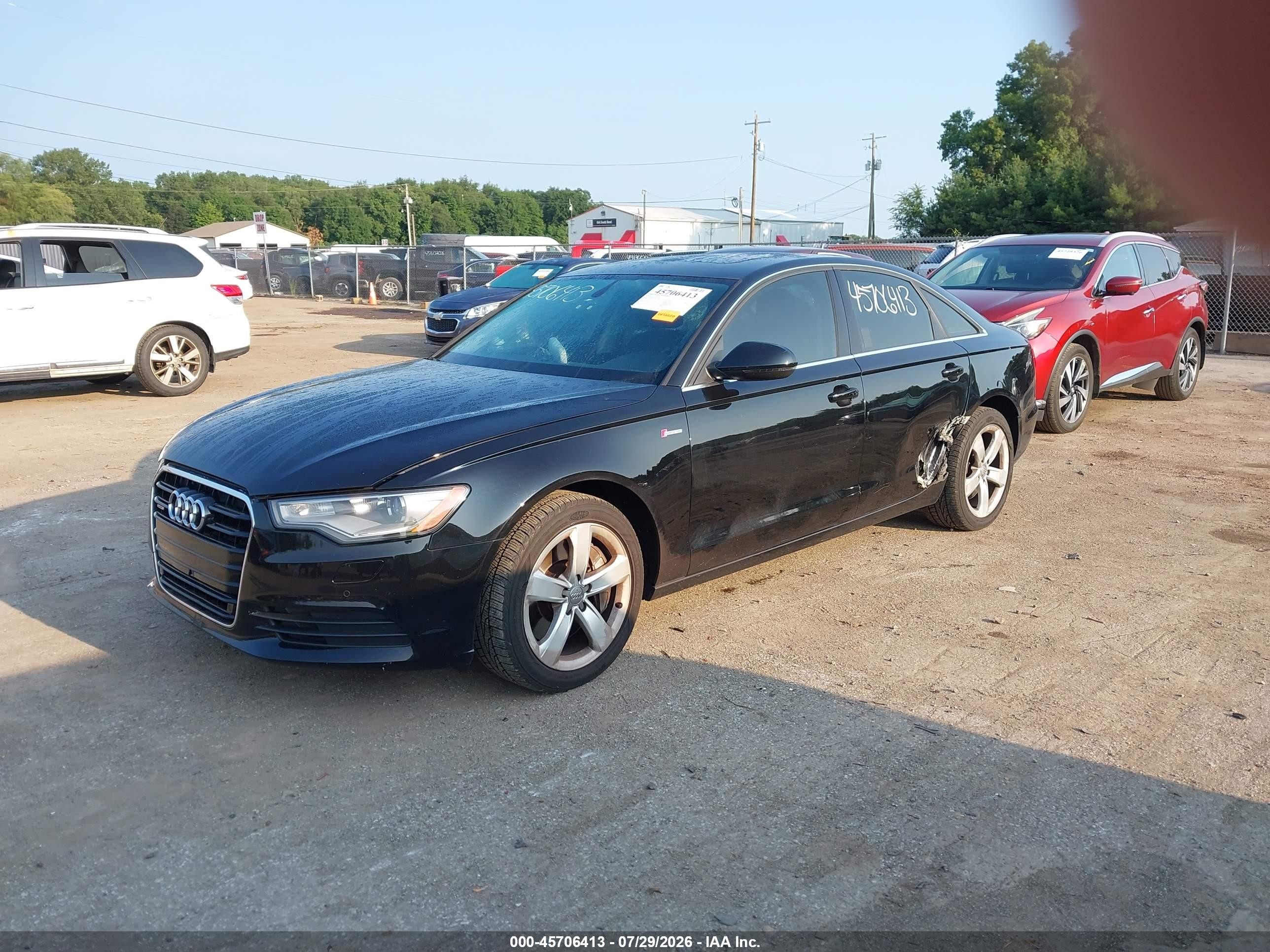 2012 Audi A6 3.0 Premium Черный vin: WAUGGAFC4CN036215