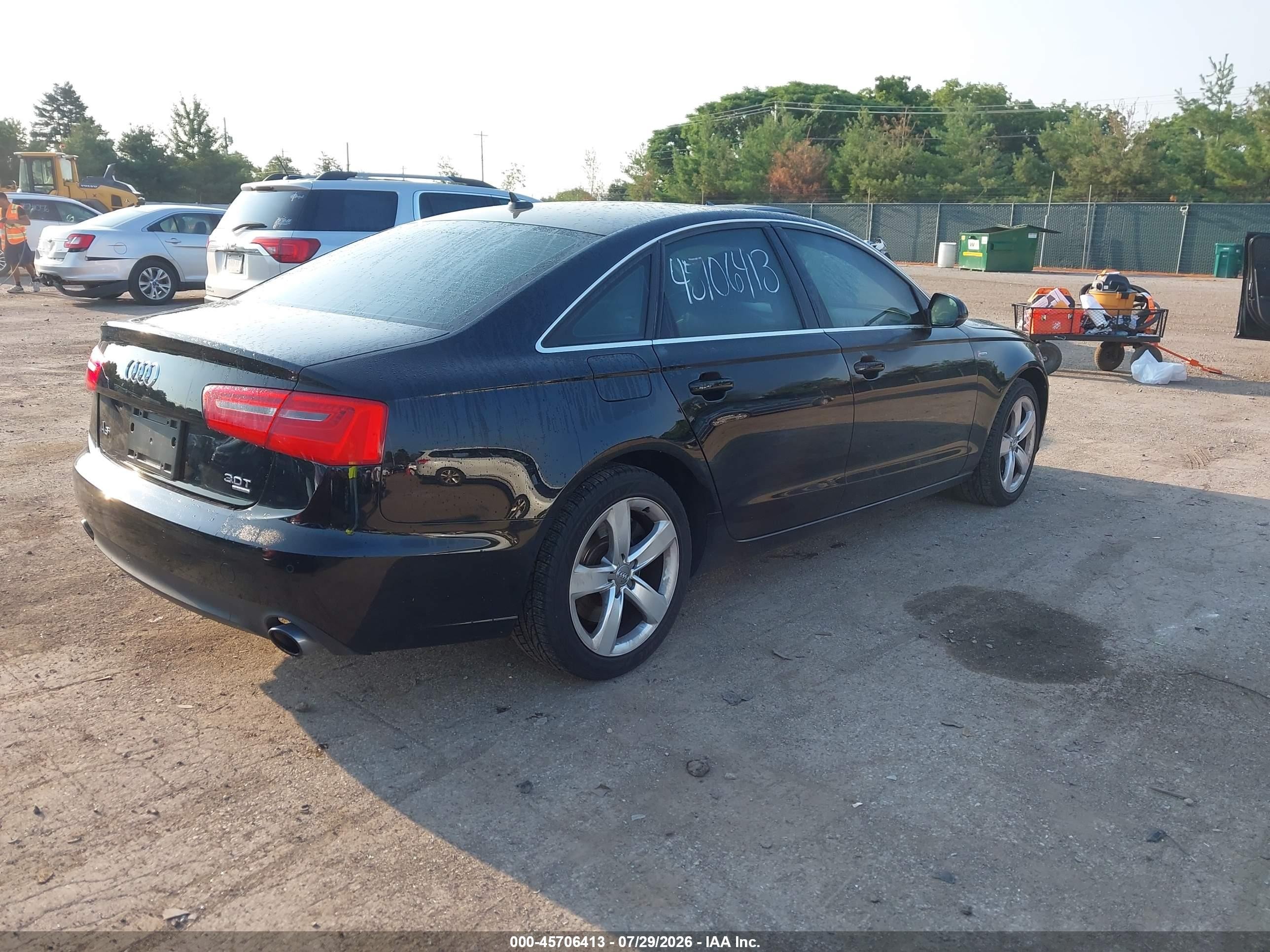 2012 Audi A6 3.0 Premium Черный vin: WAUGGAFC4CN036215