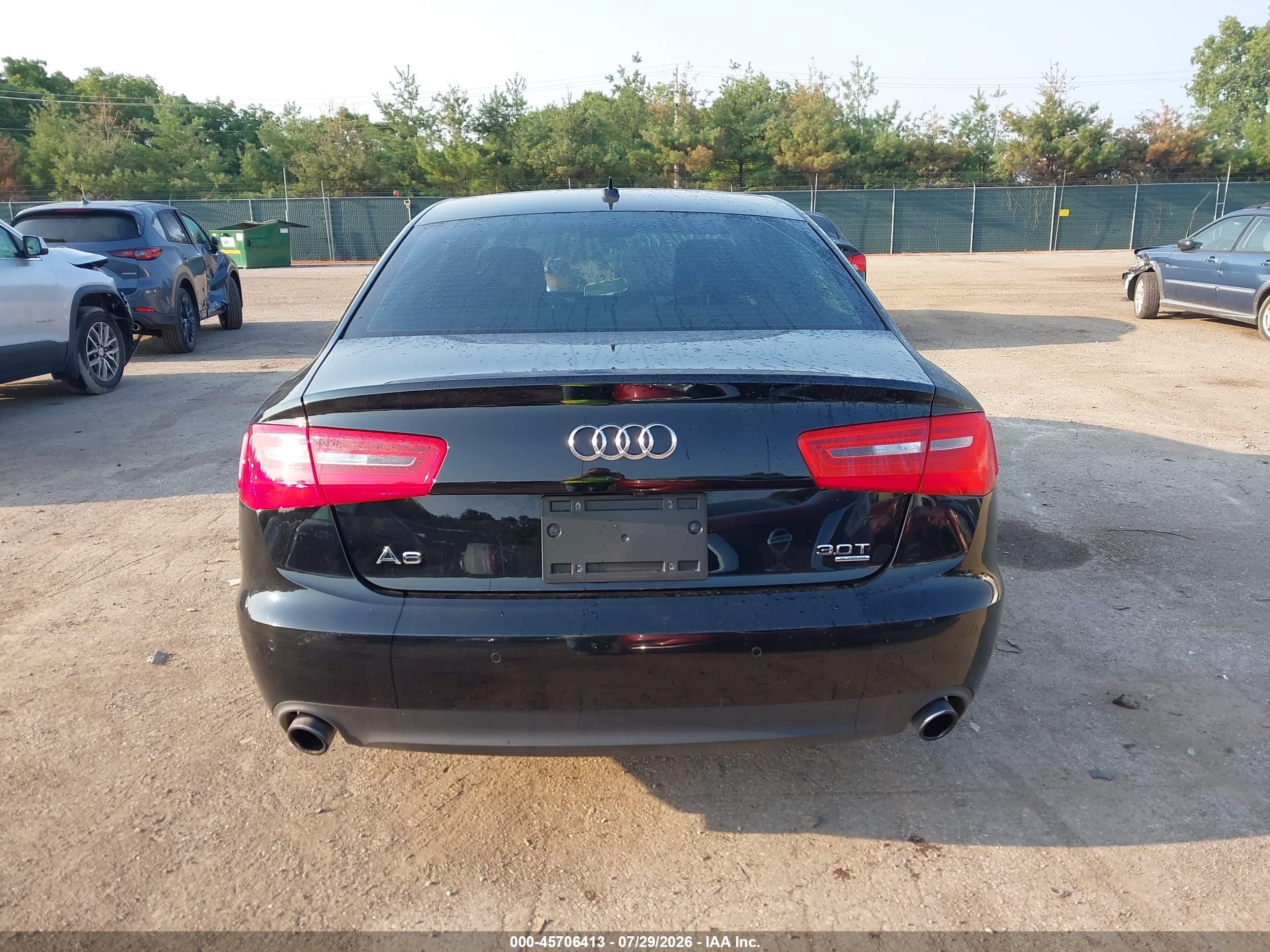 2012 Audi A6 3.0 Premium Черный vin: WAUGGAFC4CN036215