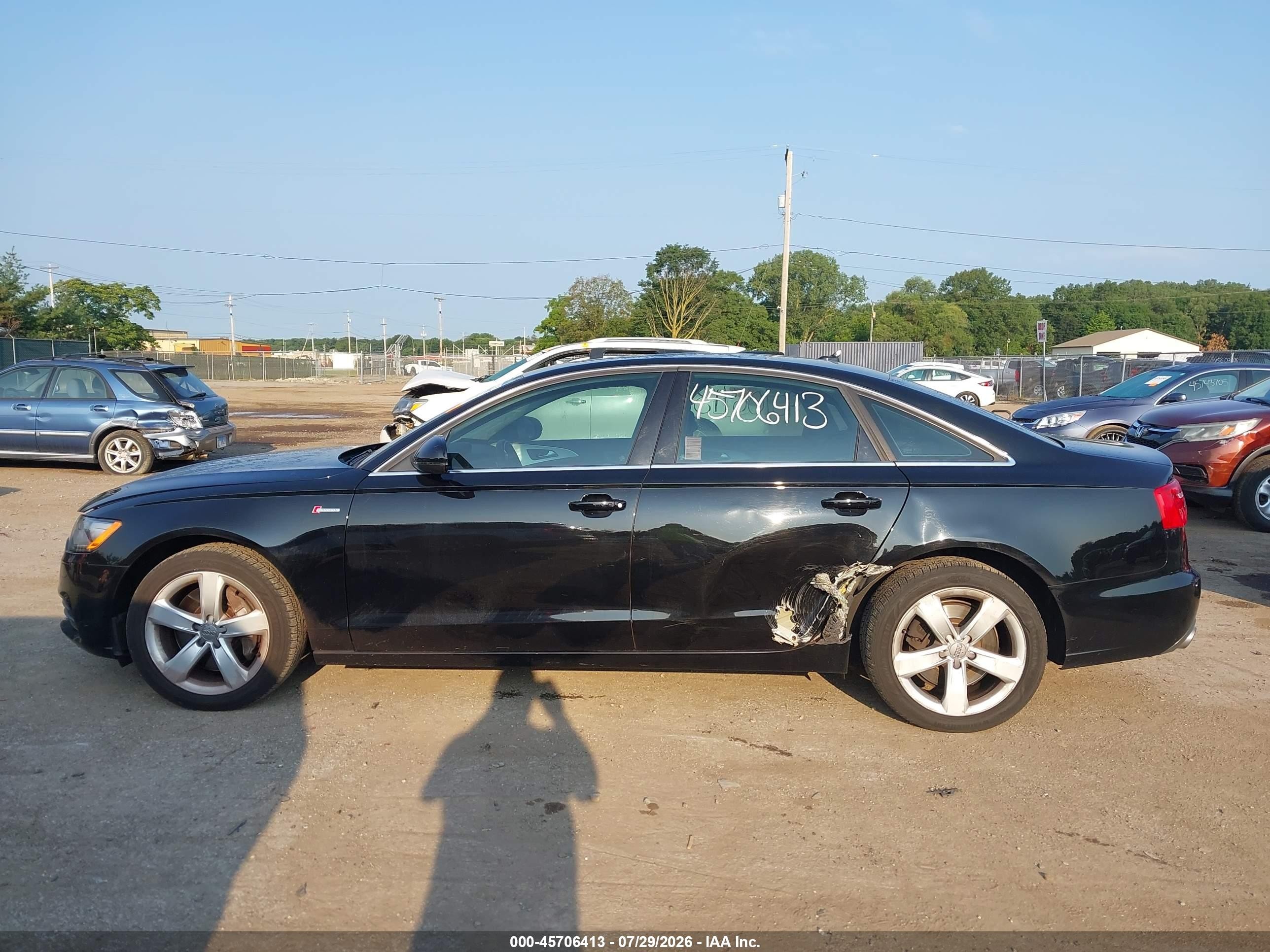 2012 Audi A6 3.0 Premium Черный vin: WAUGGAFC4CN036215