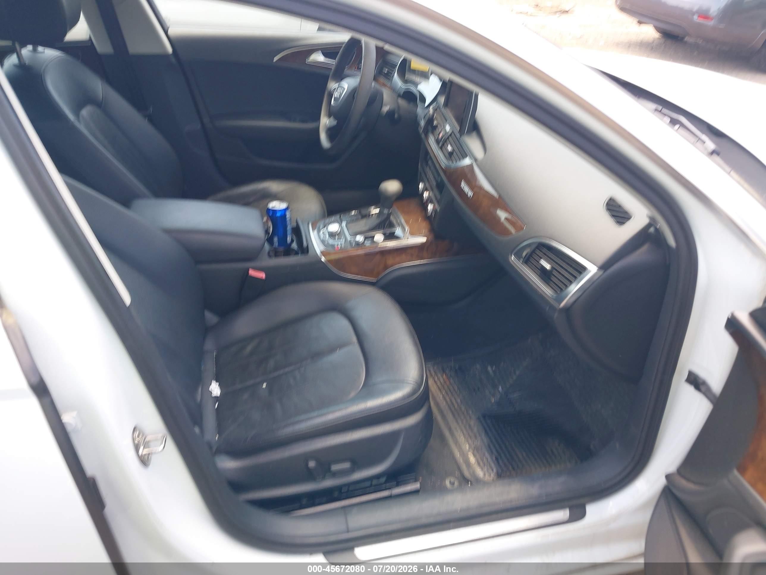 2012 Audi A6 3.0t Premium Plus White vin: WAUGGAFC4CN045013