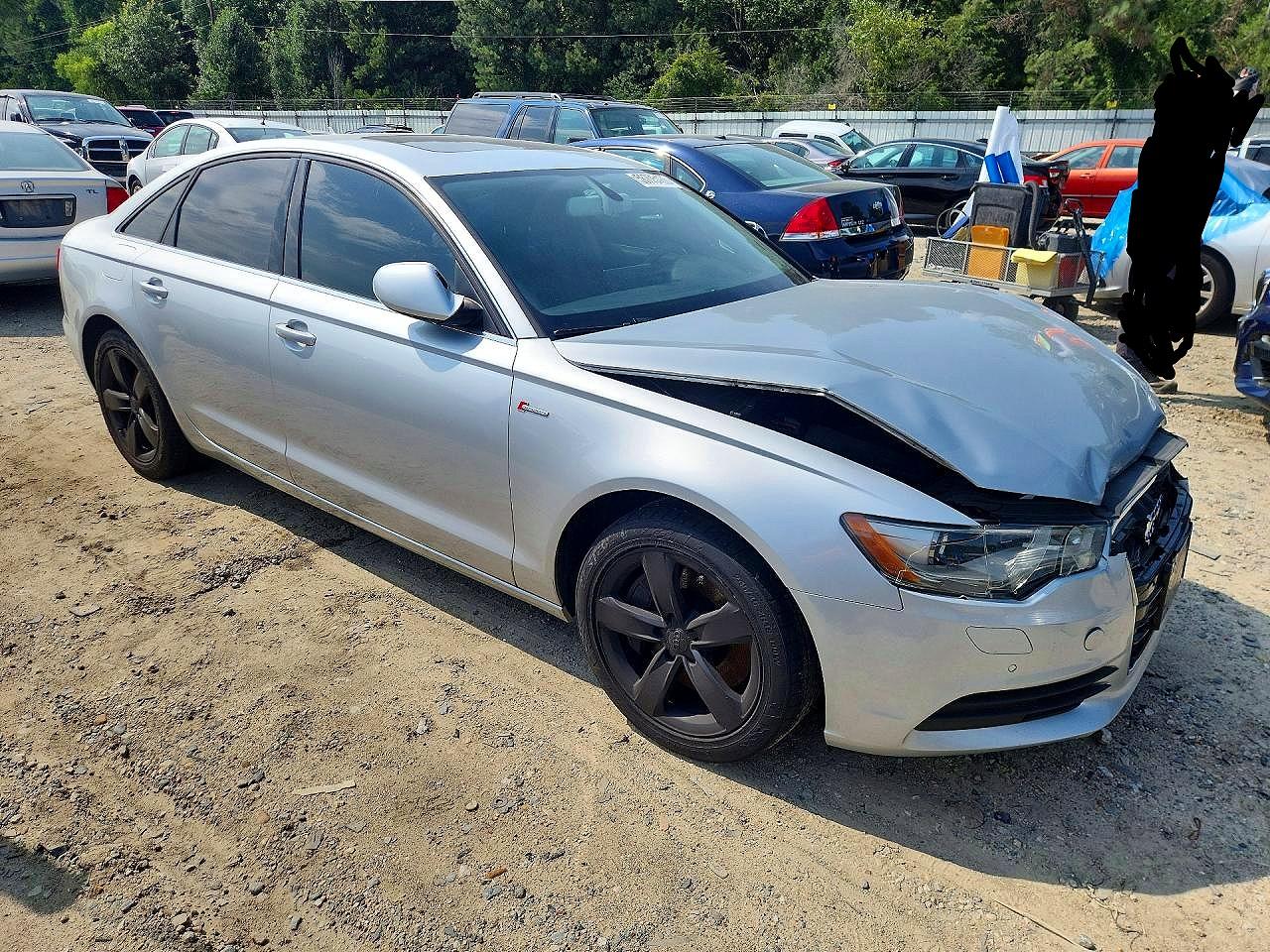 2012 Audi A6 Premium Plus Silver vin: WAUGGAFC4CN080957