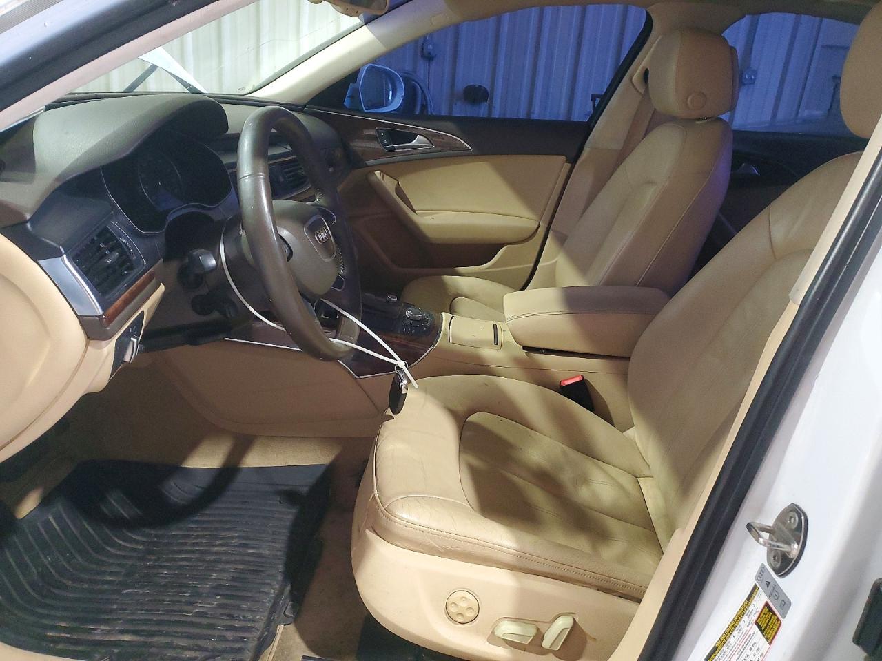 2013 Audi A6 Premium Plus White vin: WAUGGAFC4DN015141