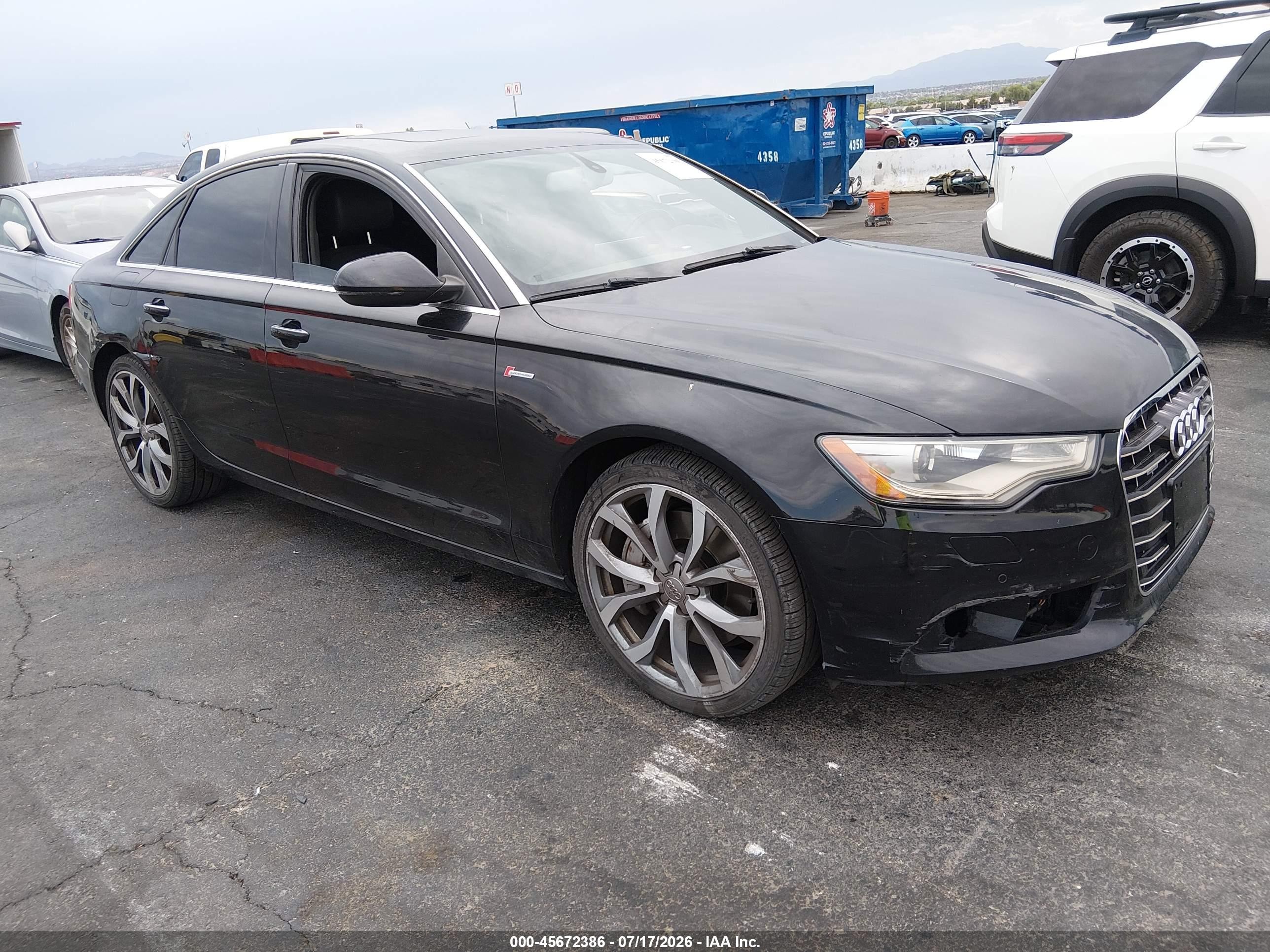2013 Audi A6 3.0t Premium Black vin: WAUGGAFC4DN127793
