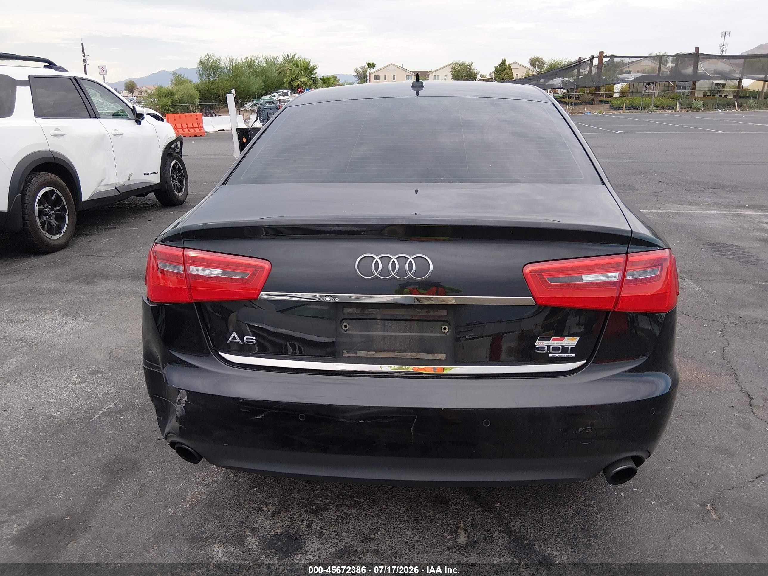 2013 Audi A6 3.0t Premium Black vin: WAUGGAFC4DN127793