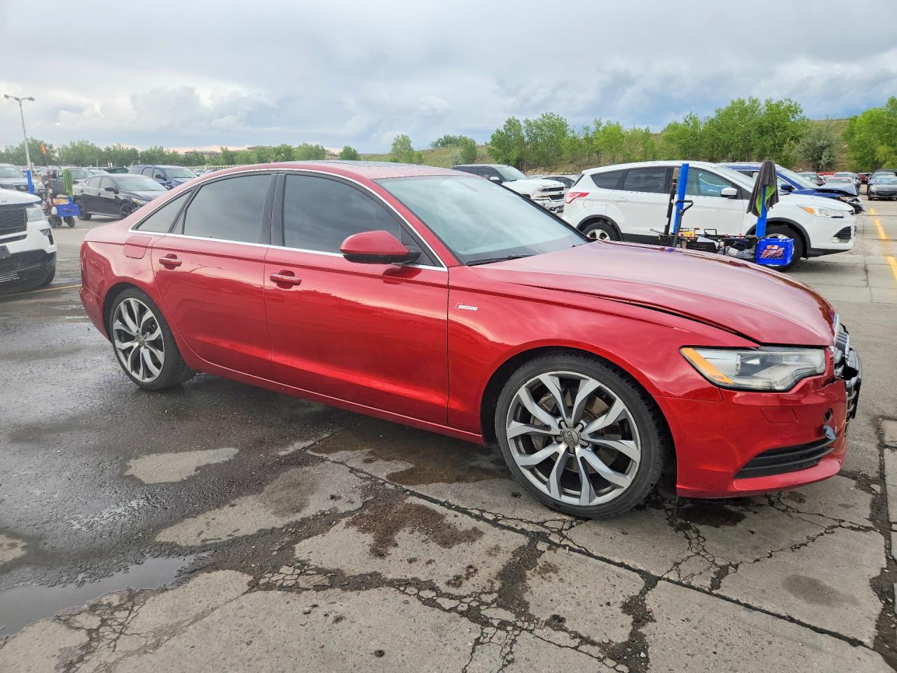 2013 Audi A6 Premium Plus Red vin: WAUGGAFC5DN056538