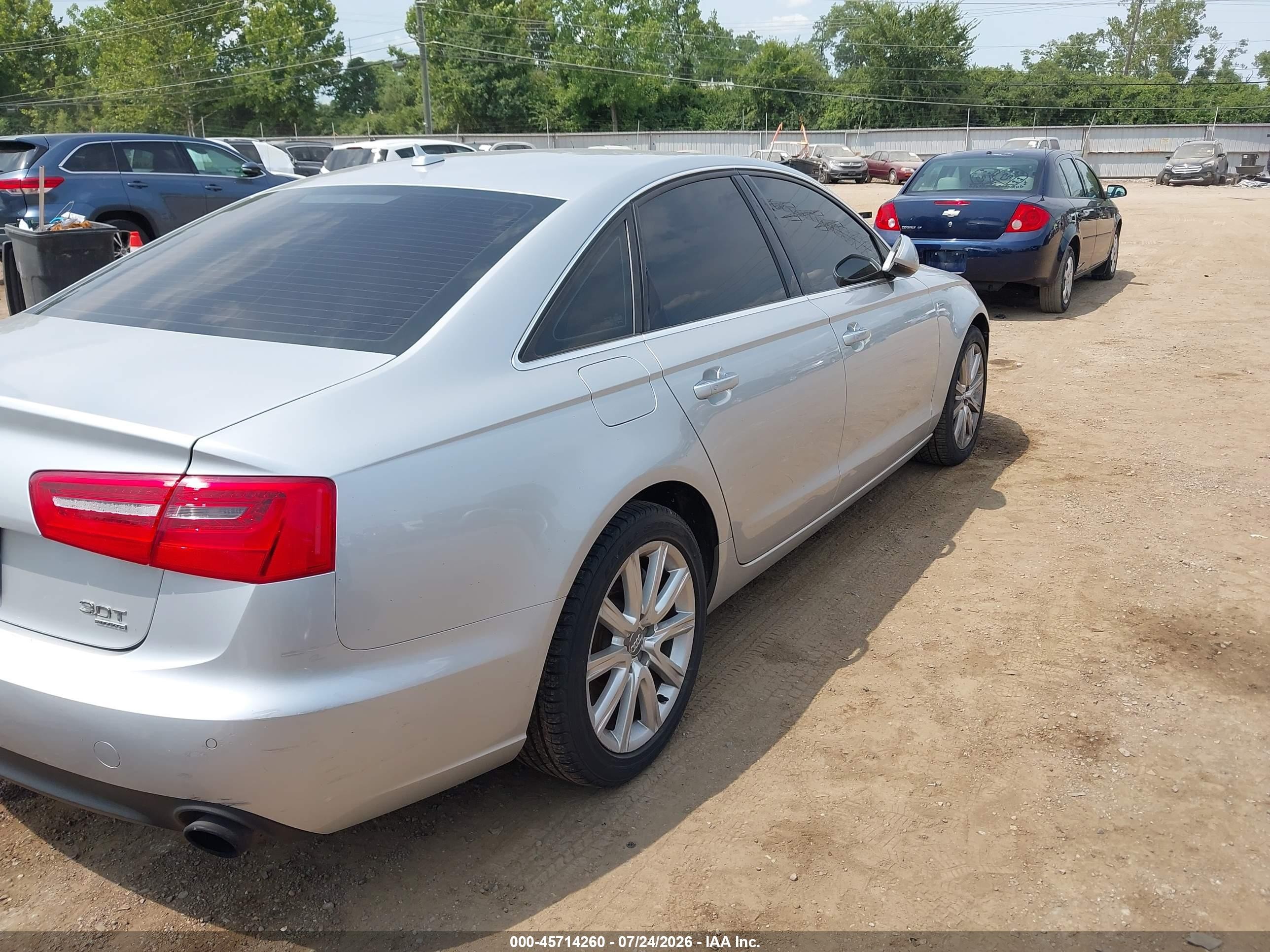 2013 Audi A6 3.0t Premium Silver vin: WAUGGAFC5DN067376