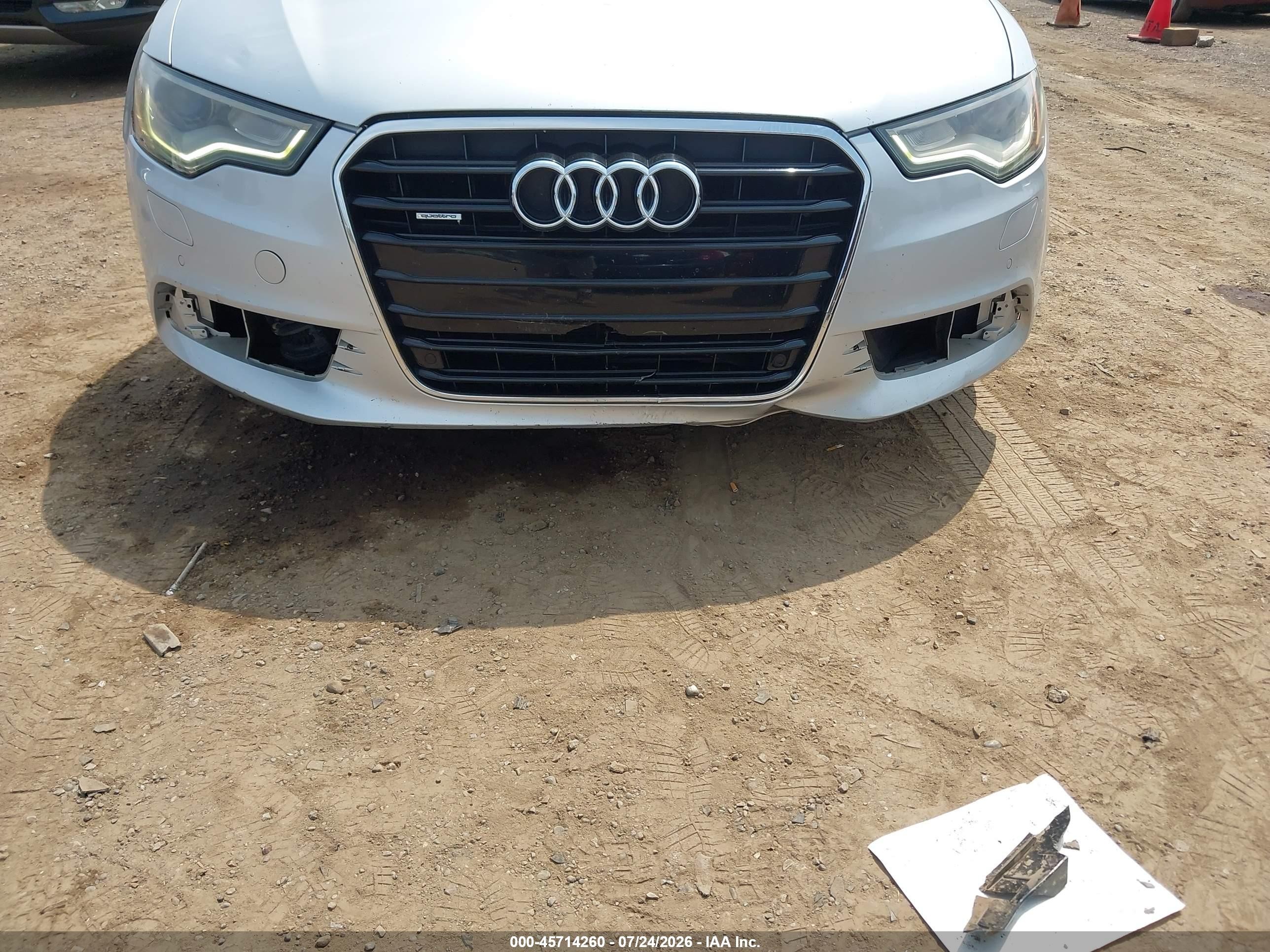 2013 Audi A6 3.0t Premium Silver vin: WAUGGAFC5DN067376