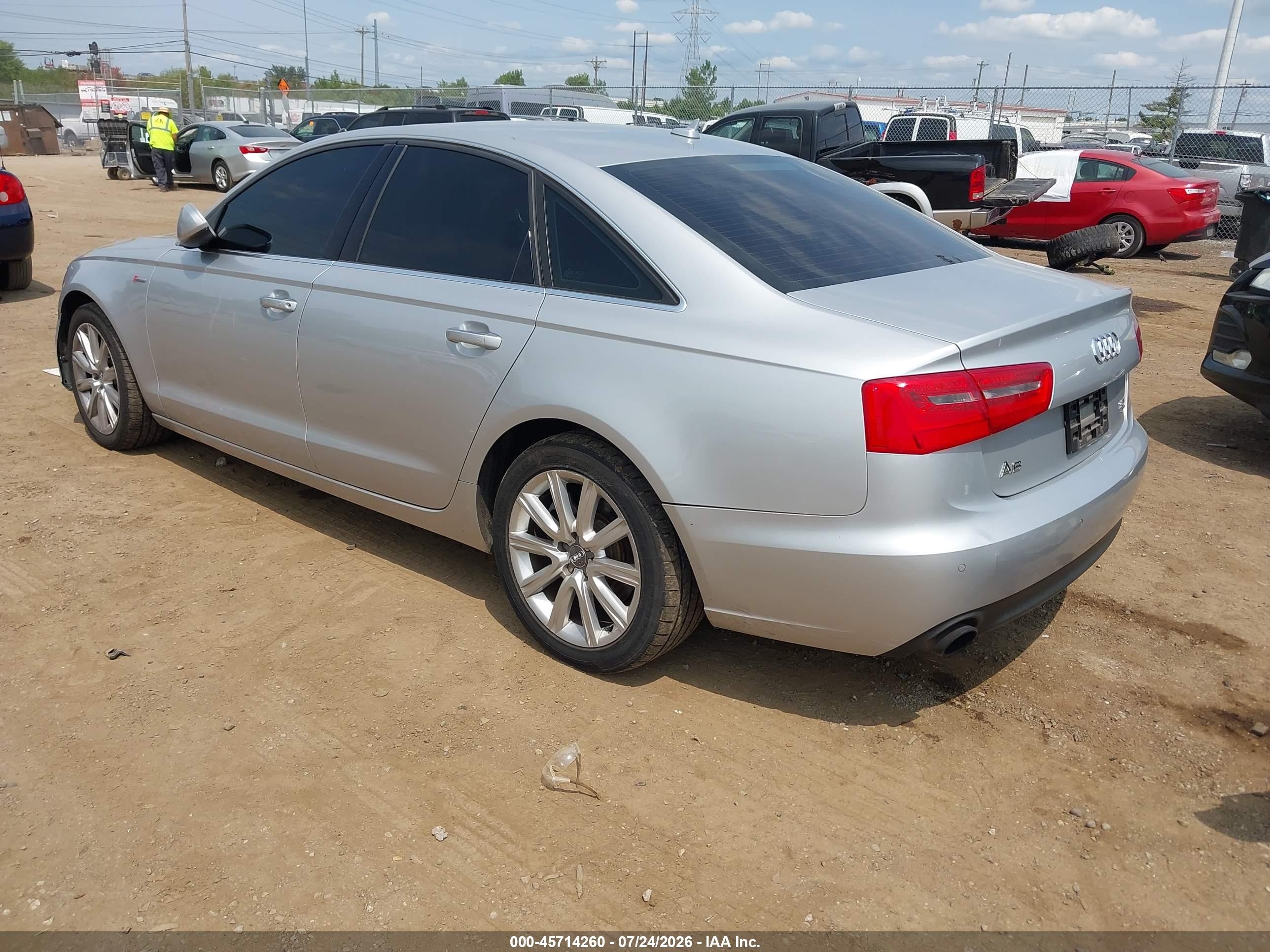 2013 Audi A6 3.0t Premium Silver vin: WAUGGAFC5DN067376