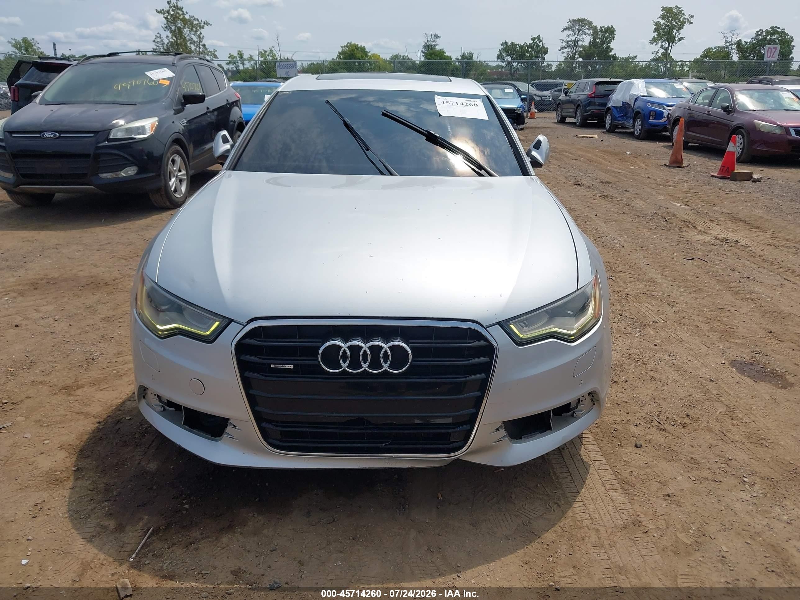 2013 Audi A6 3.0t Premium Silver vin: WAUGGAFC5DN067376