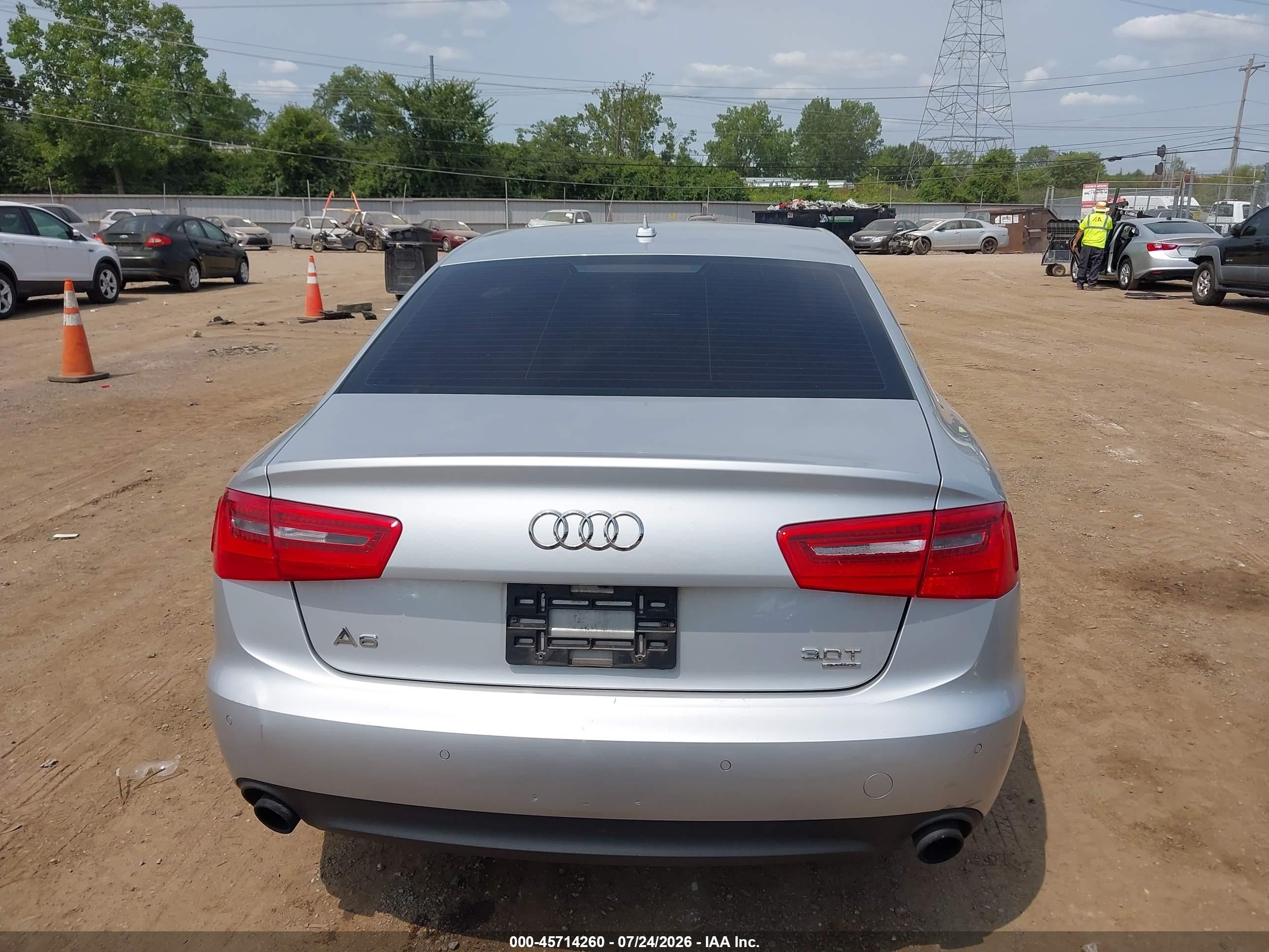 2013 Audi A6 3.0t Premium Silver vin: WAUGGAFC5DN067376