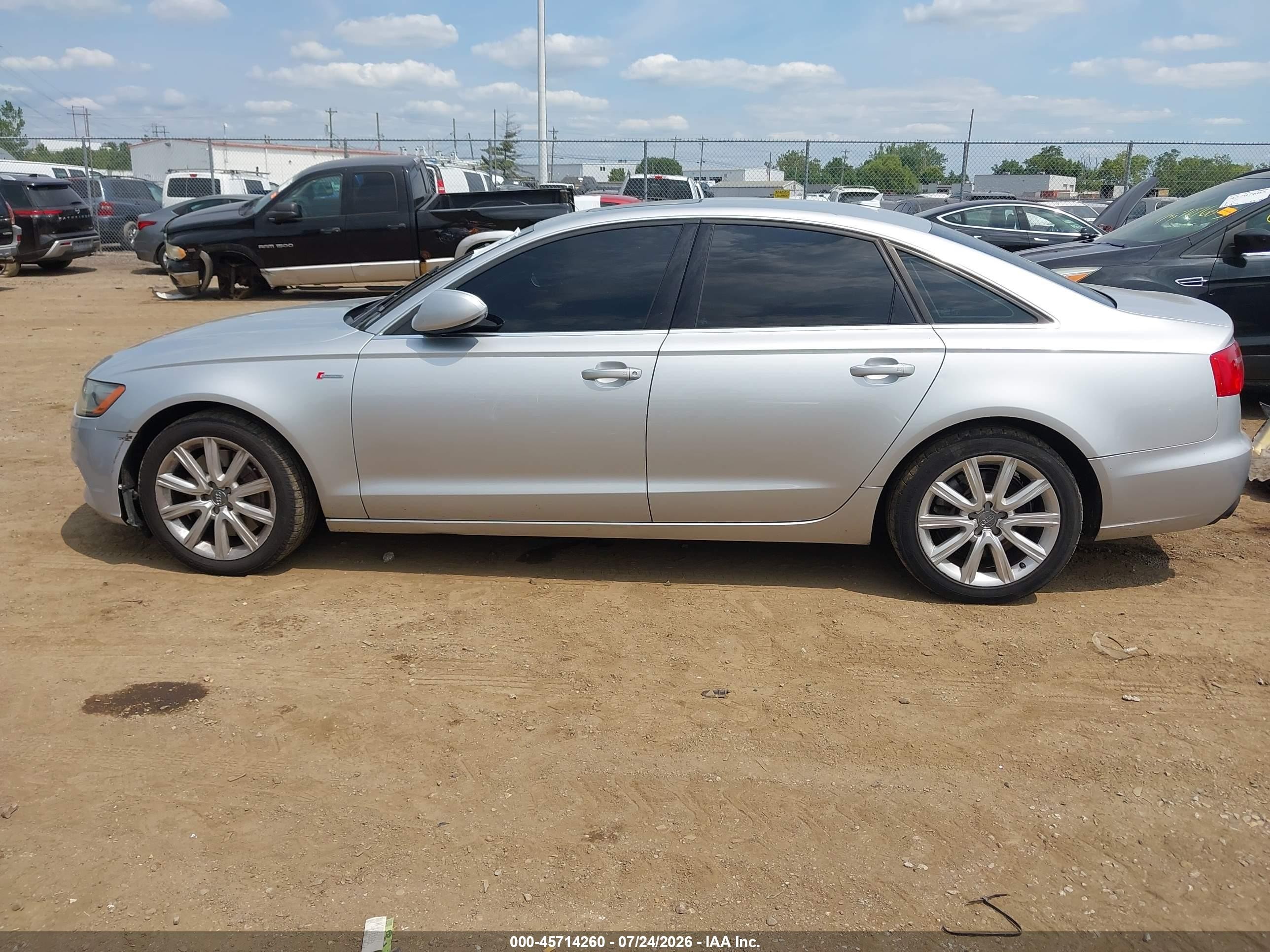 2013 Audi A6 3.0t Premium Silver vin: WAUGGAFC5DN067376
