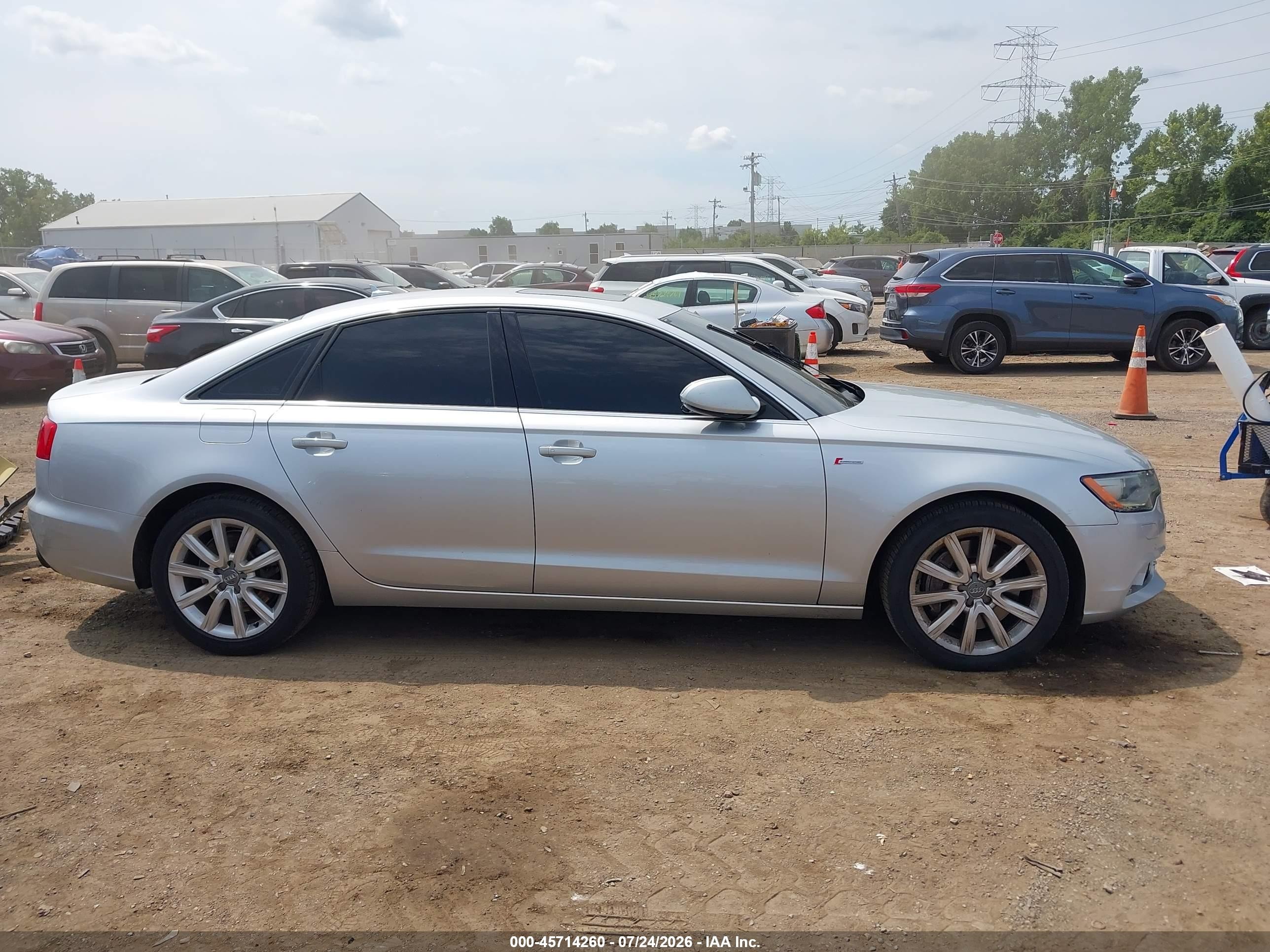 2013 Audi A6 3.0t Premium Silver vin: WAUGGAFC5DN067376