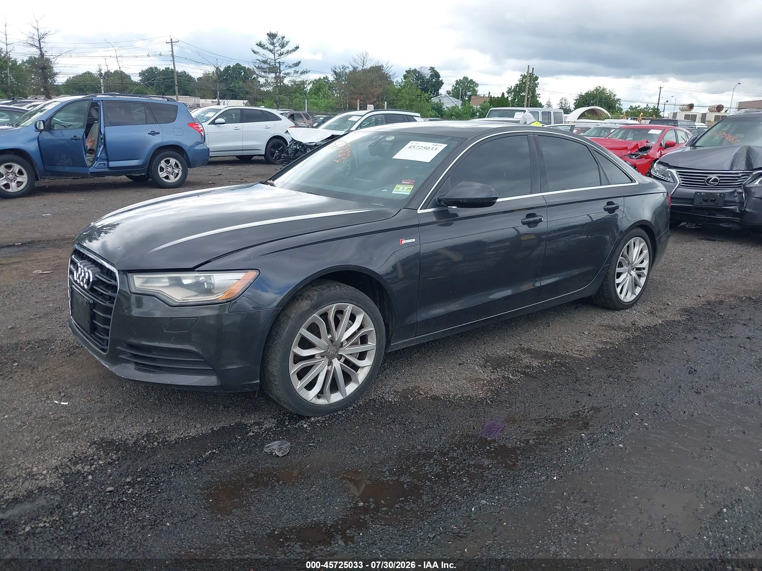 2012 Audi A6 3.0t Premium Plus Gray vin: WAUGGAFC6CN154282