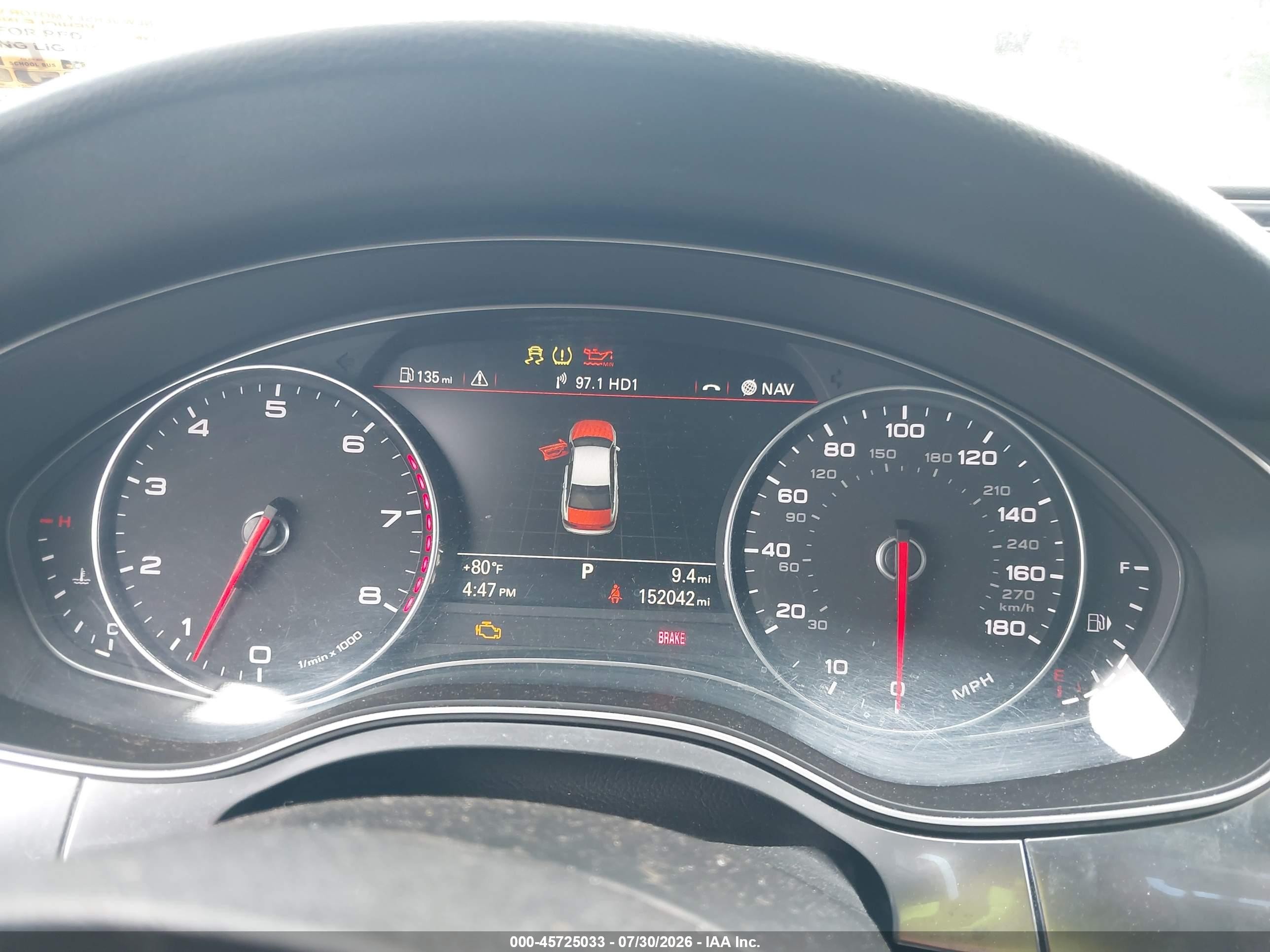 2012 Audi A6 3.0t Premium Plus Gray vin: WAUGGAFC6CN154282