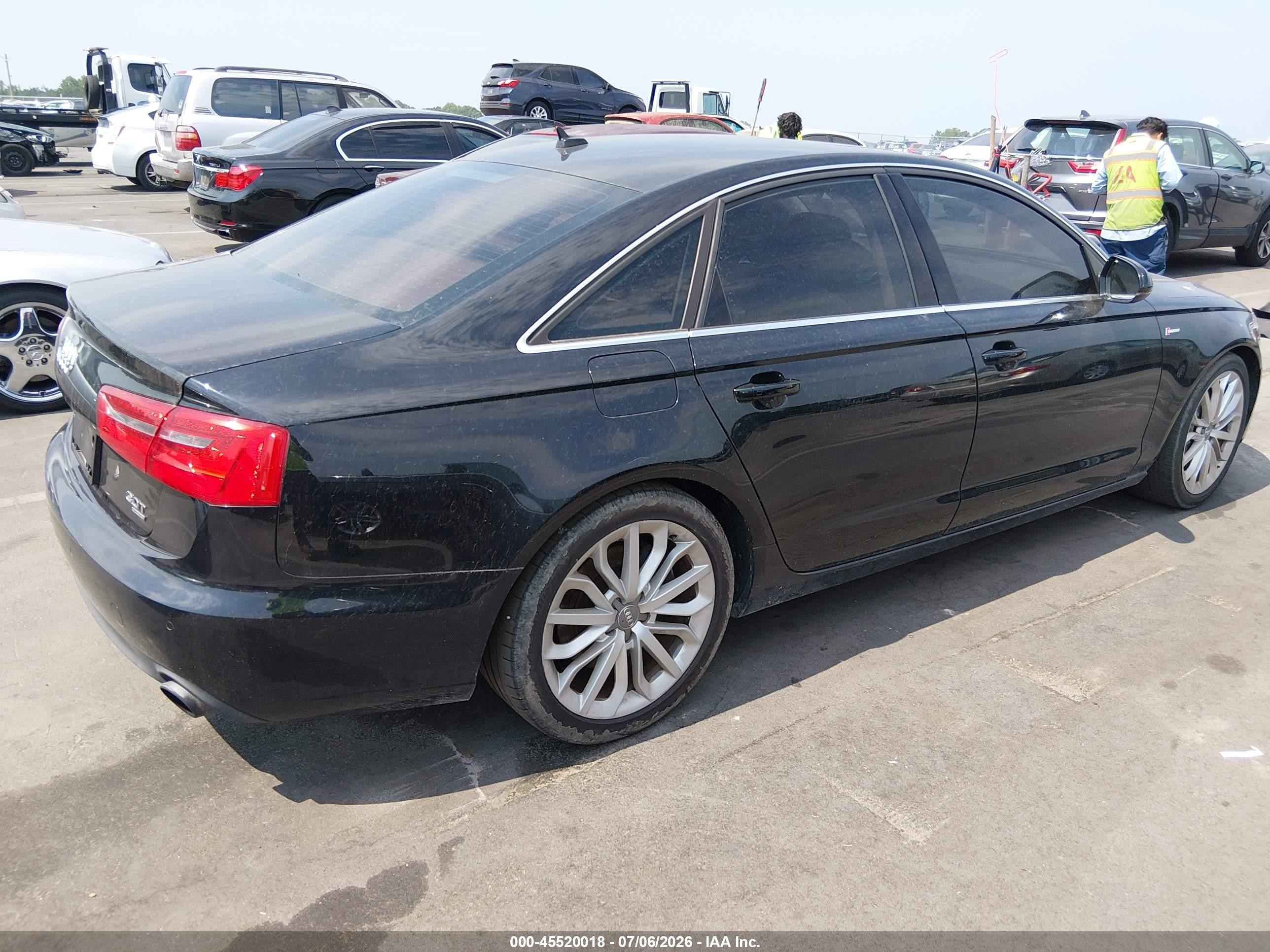 2012 Audi A6 3.0t Premium Plus Black vin: WAUGGAFC8CN075776