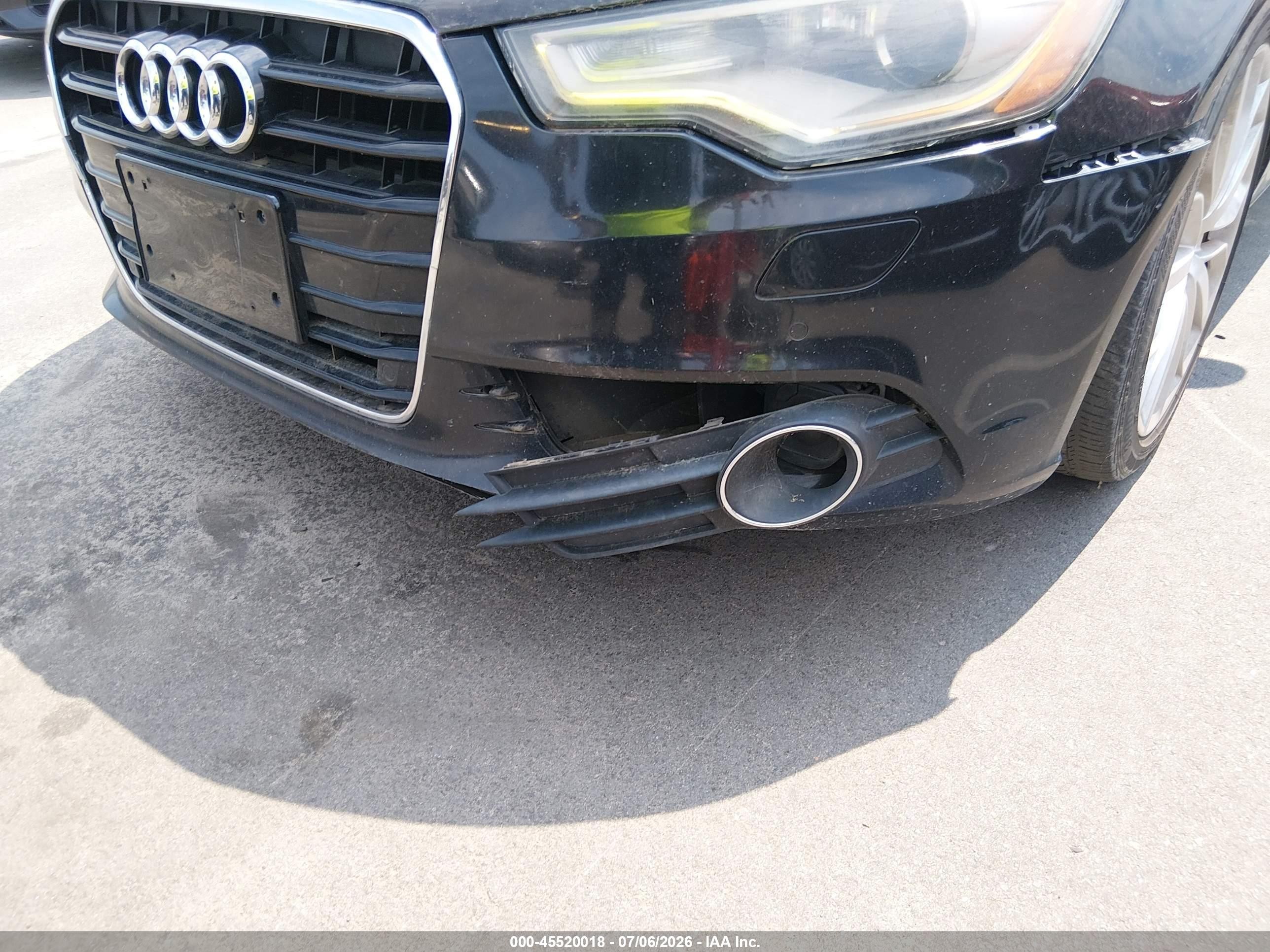 2012 Audi A6 3.0t Premium Plus Black vin: WAUGGAFC8CN075776