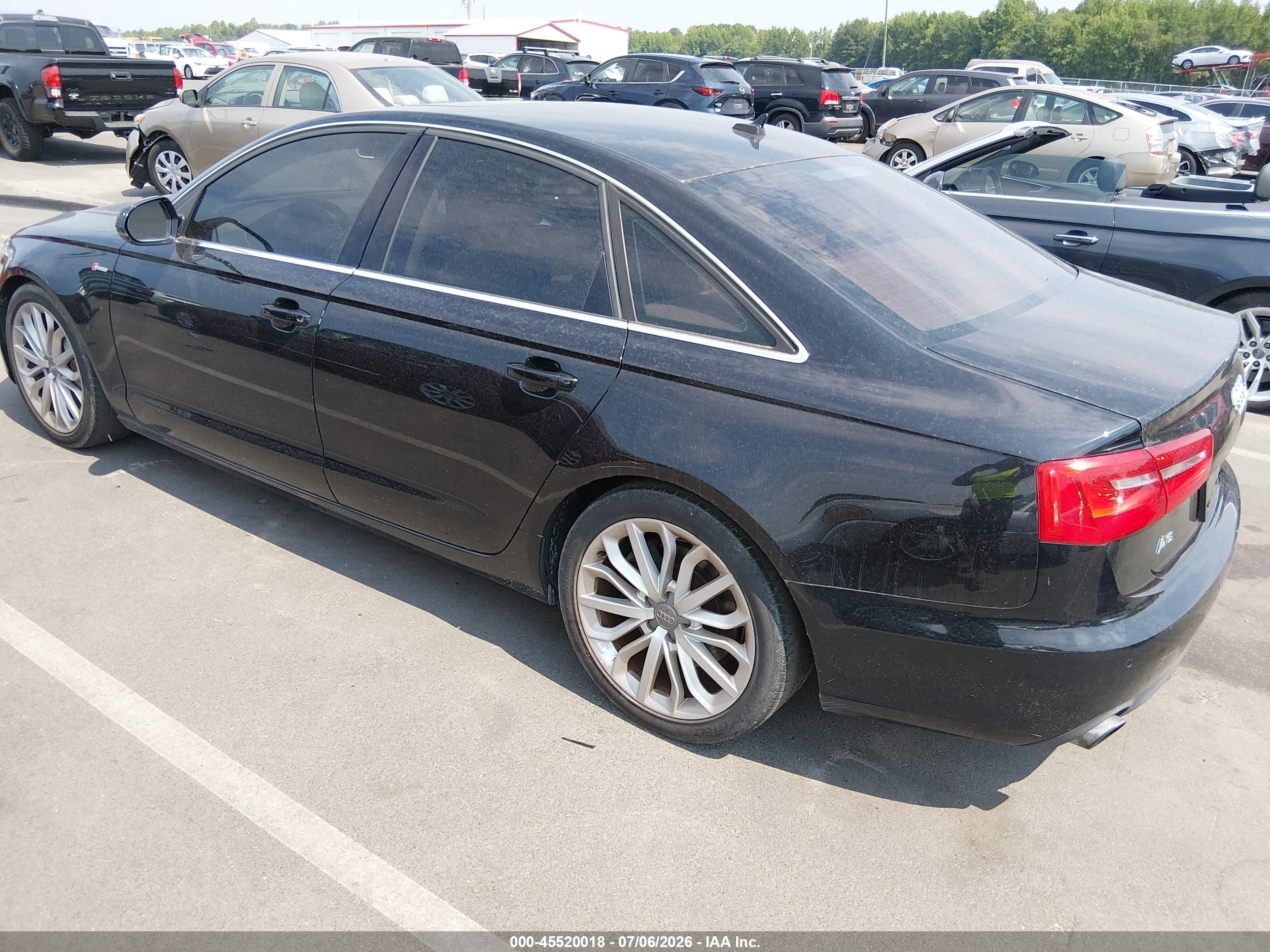 2012 Audi A6 3.0t Premium Plus Black vin: WAUGGAFC8CN075776