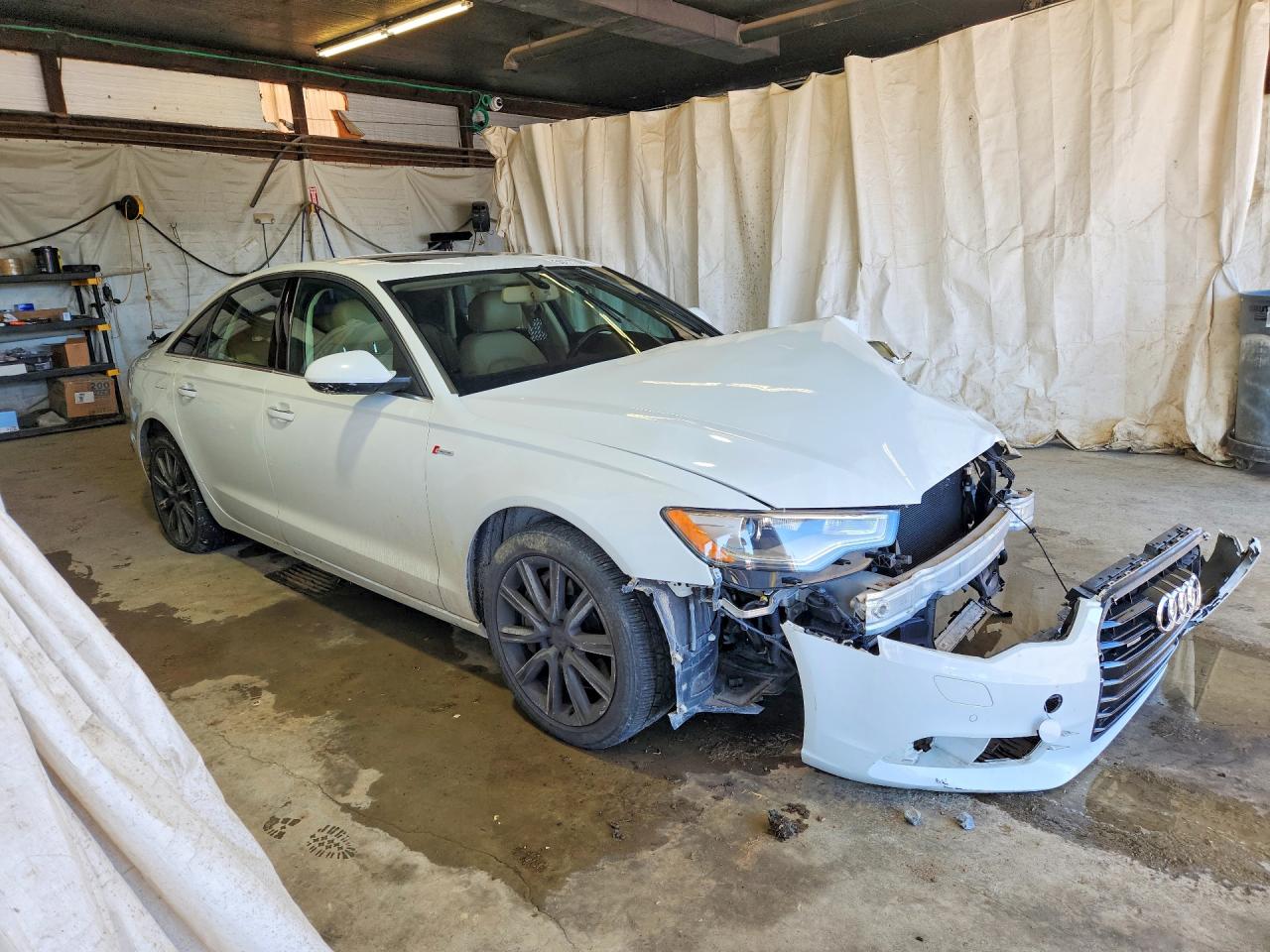 2013 Audi A6 Premium Plus White vin: WAUGGAFC8DN047347