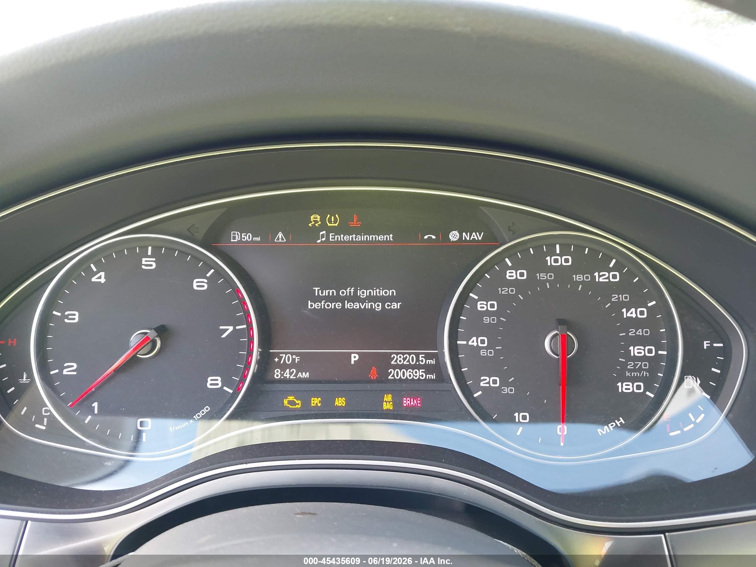 2013 Audi A6 3.0t Premium Cream vin: WAUGGAFC8DN132575