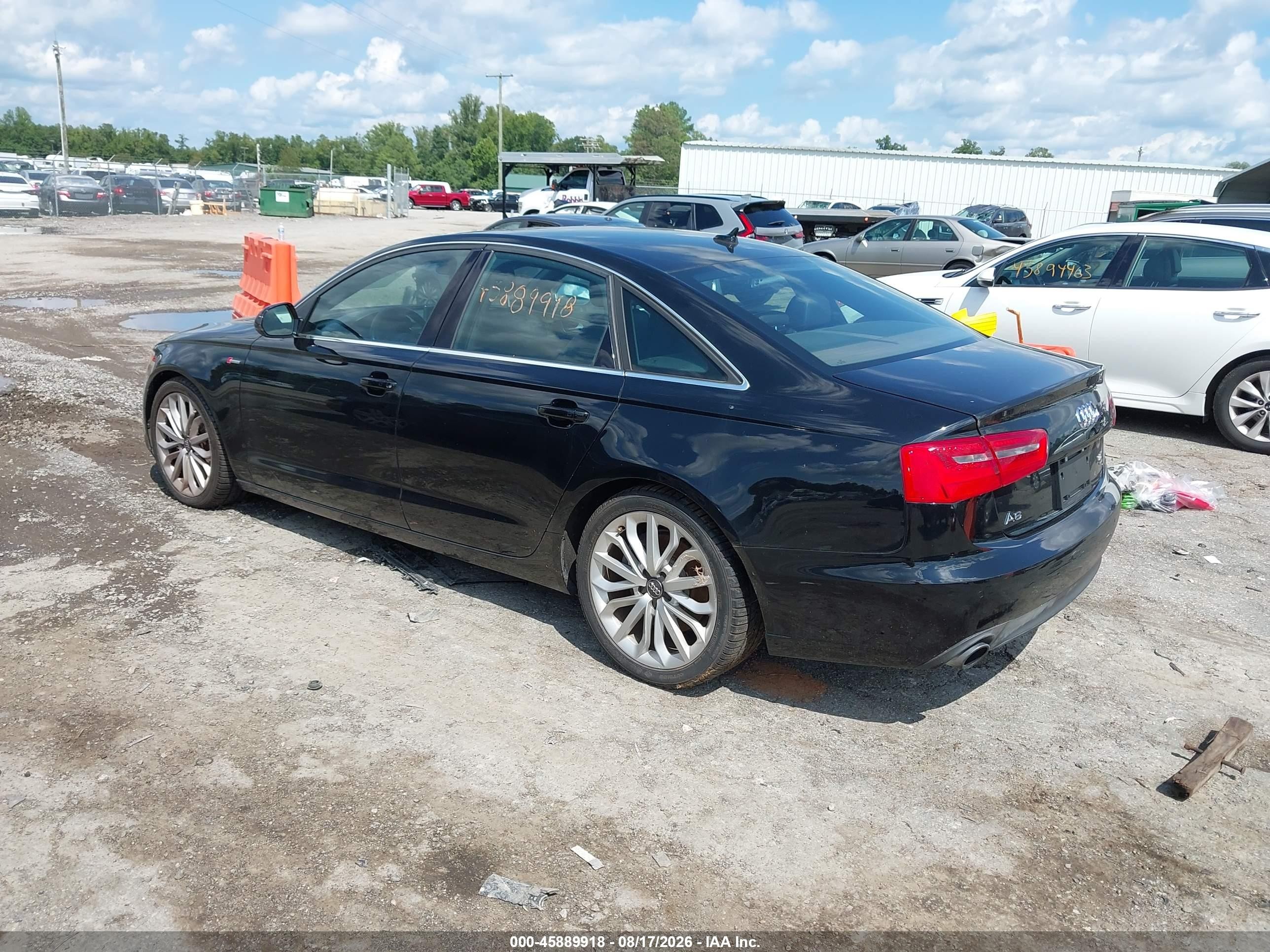 2012 Audi A6 3.0t Premium Plus Black vin: WAUGGAFC9CN104735