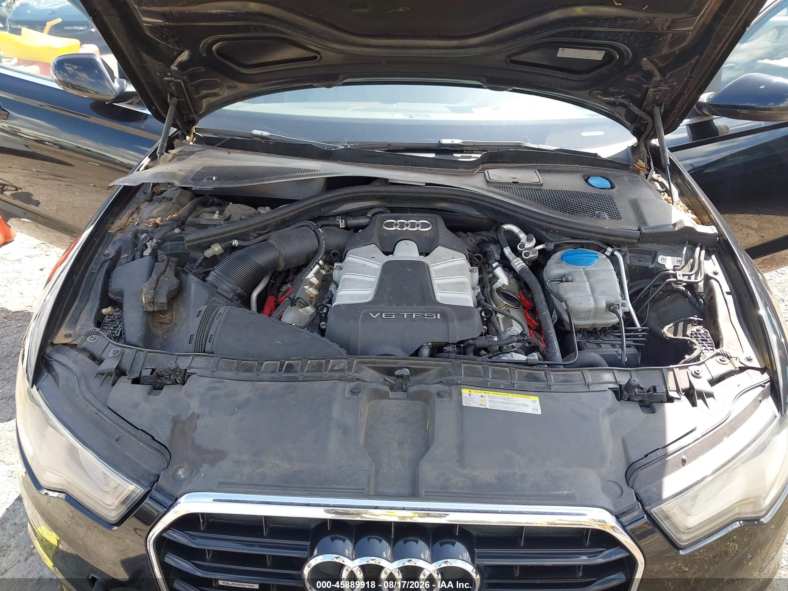 2012 Audi A6 3.0t Premium Plus Black vin: WAUGGAFC9CN104735