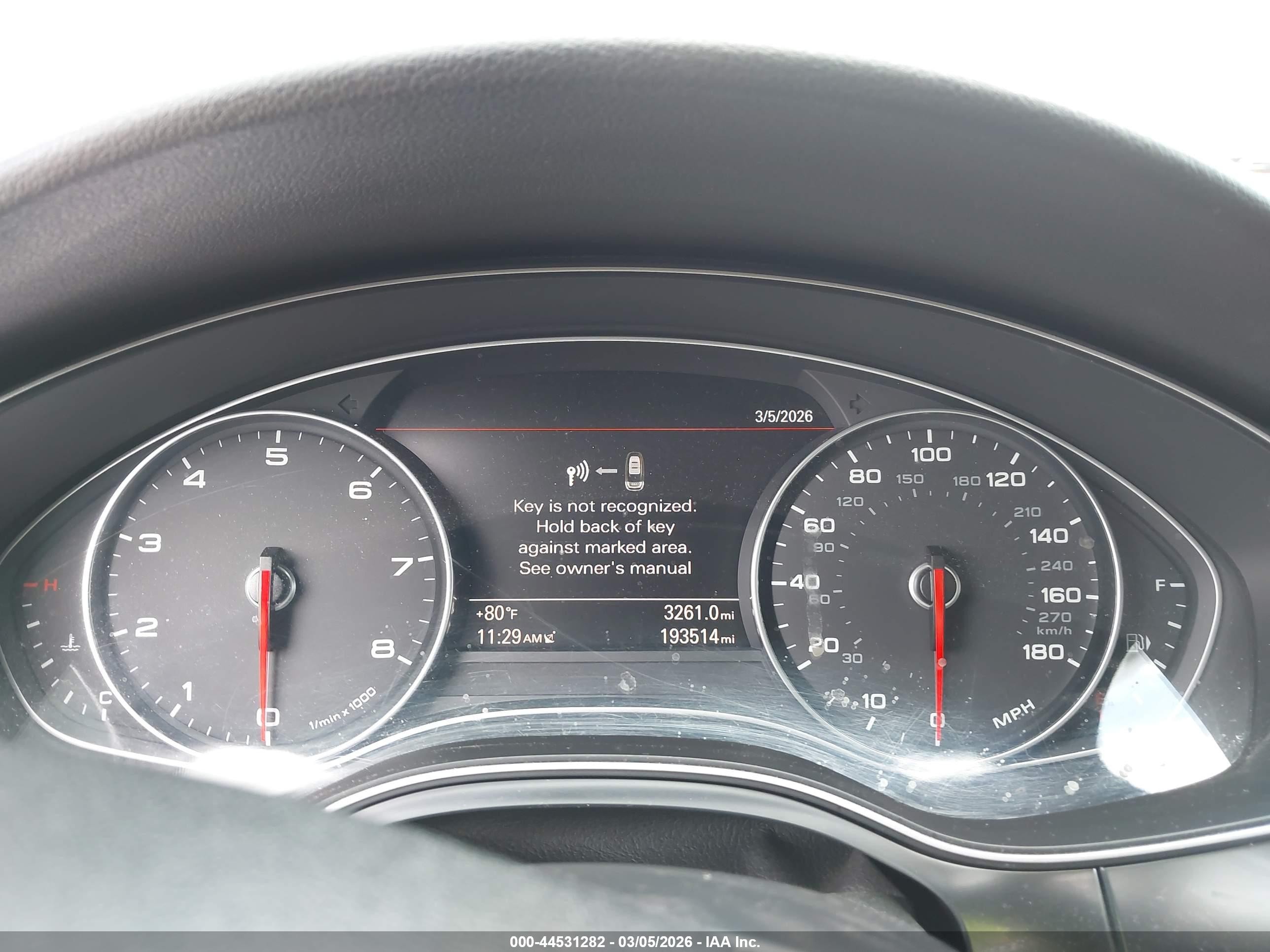 2013 Audi A6 3.0t Premium White vin: WAUGGAFC9DN080616