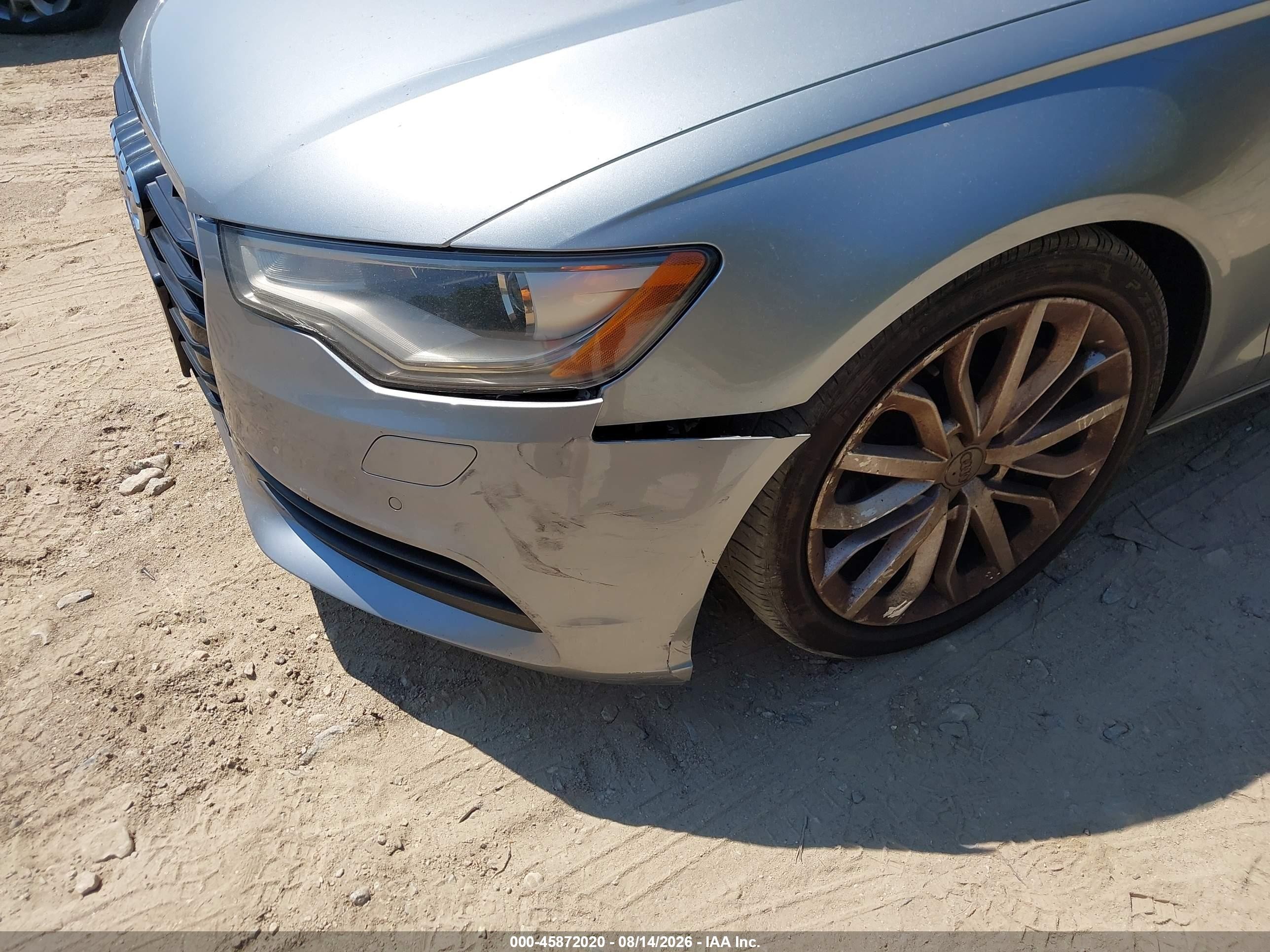 2012 Audi A6 3.0t Premium Plus Silver vin: WAUGGAFCXCN039054