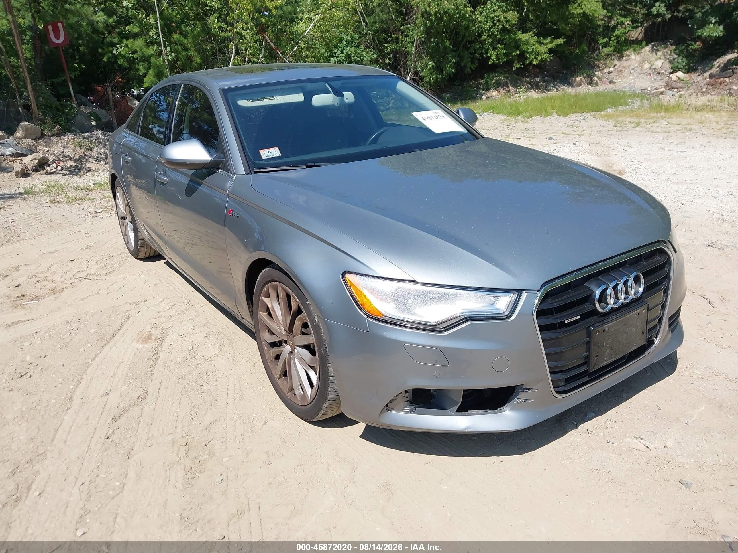 2012 Audi A6 3.0t Premium Plus Серебряный vin: WAUGGAFCXCN039054