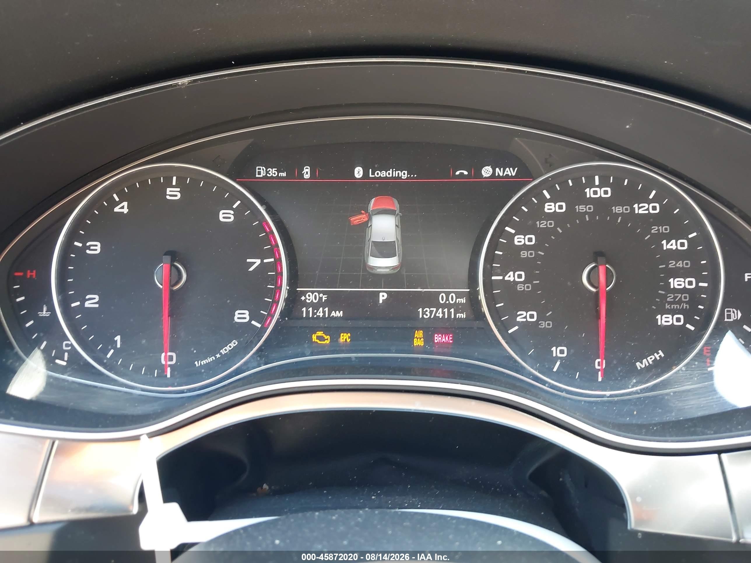 2012 Audi A6 3.0t Premium Plus Silver vin: WAUGGAFCXCN039054