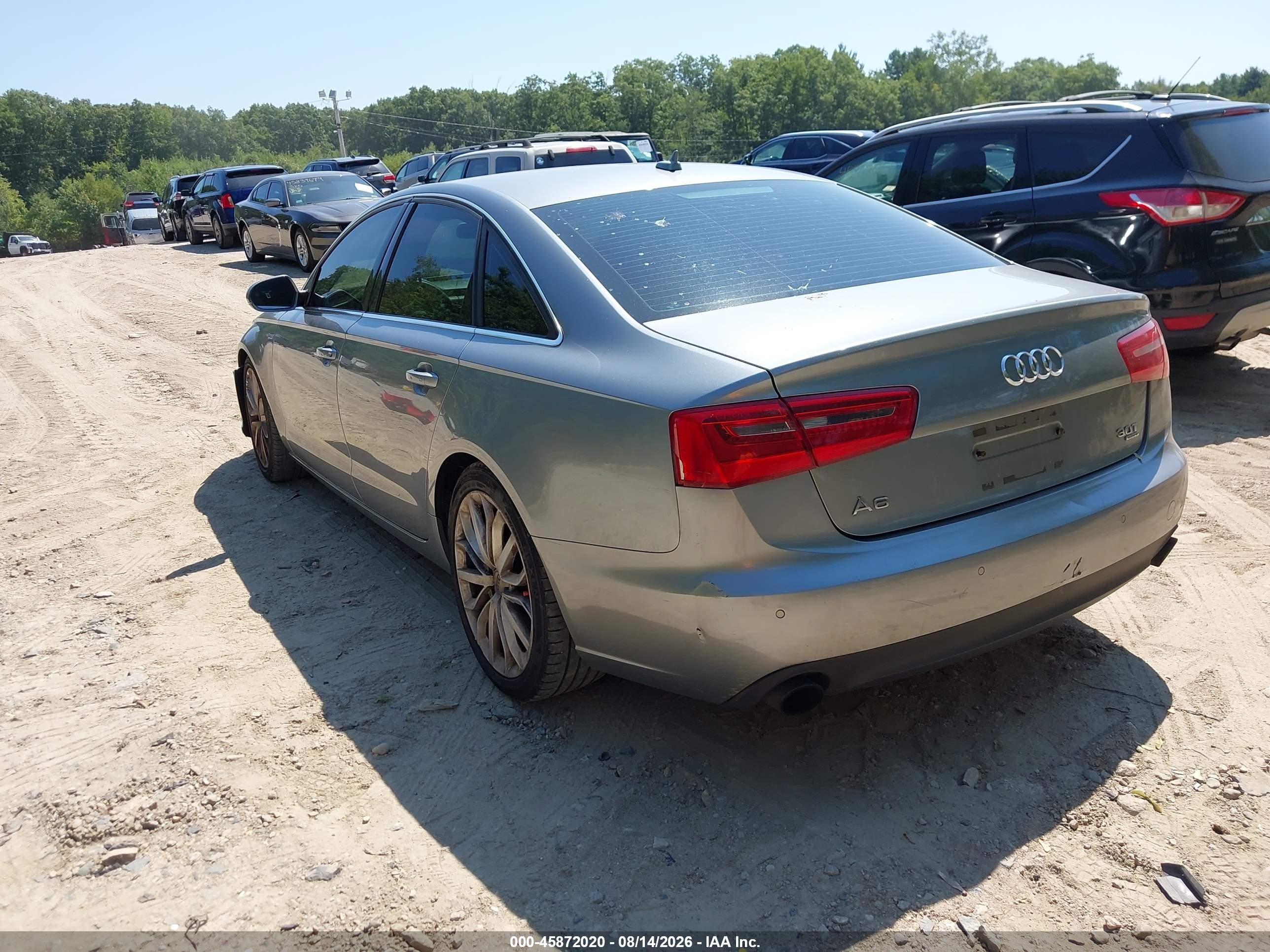 2012 Audi A6 3.0t Premium Plus Silver vin: WAUGGAFCXCN039054