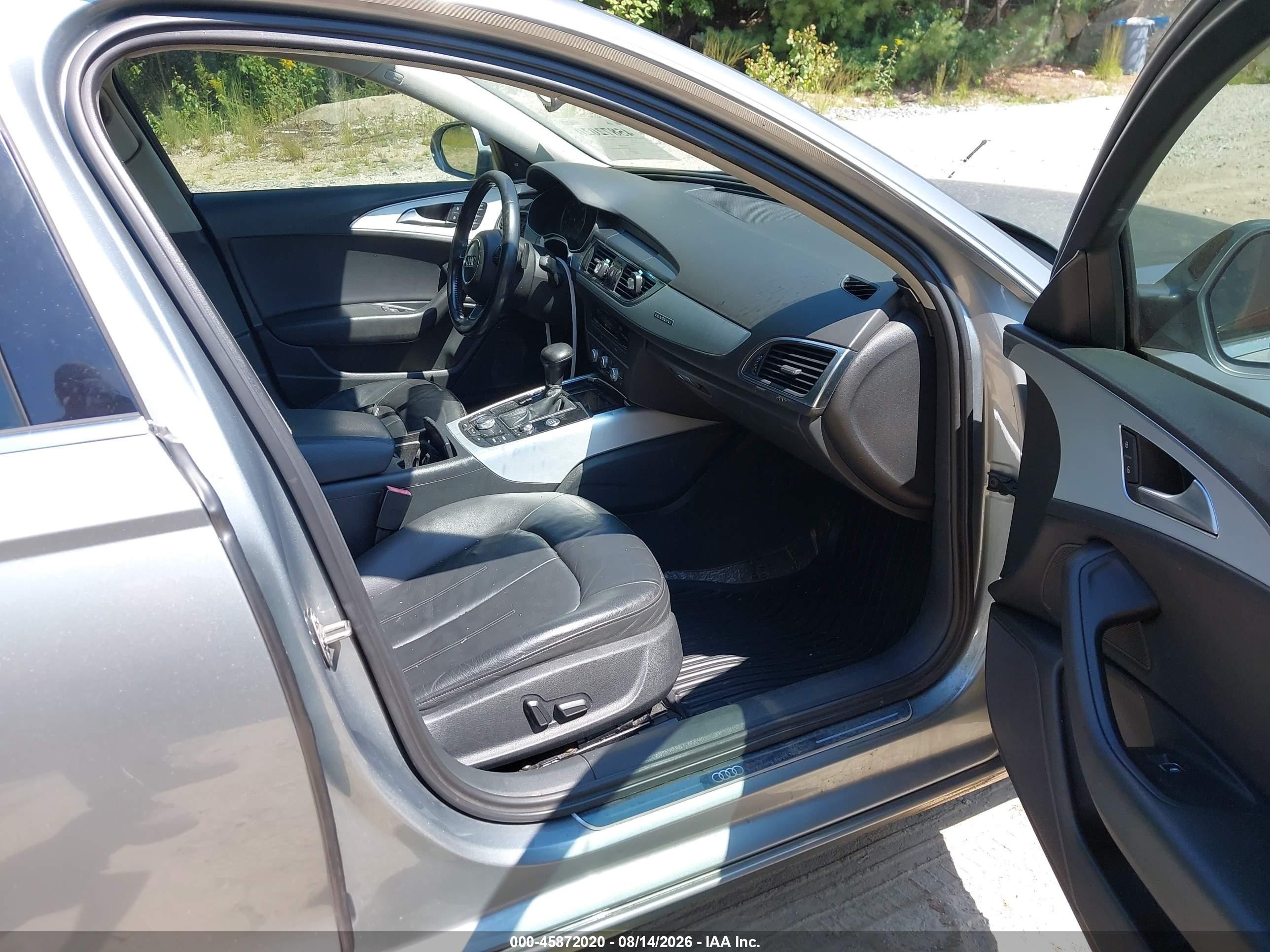 2012 Audi A6 3.0t Premium Plus Silver vin: WAUGGAFCXCN039054