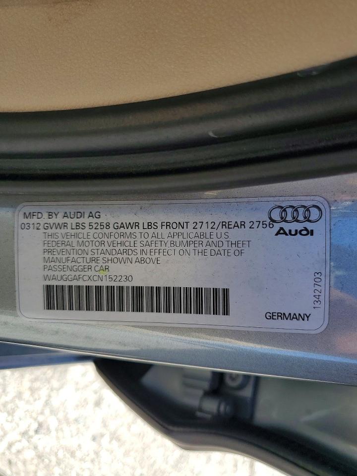 2012 Audi A6 Premium Plus Silver vin: WAUGGAFCXCN152230