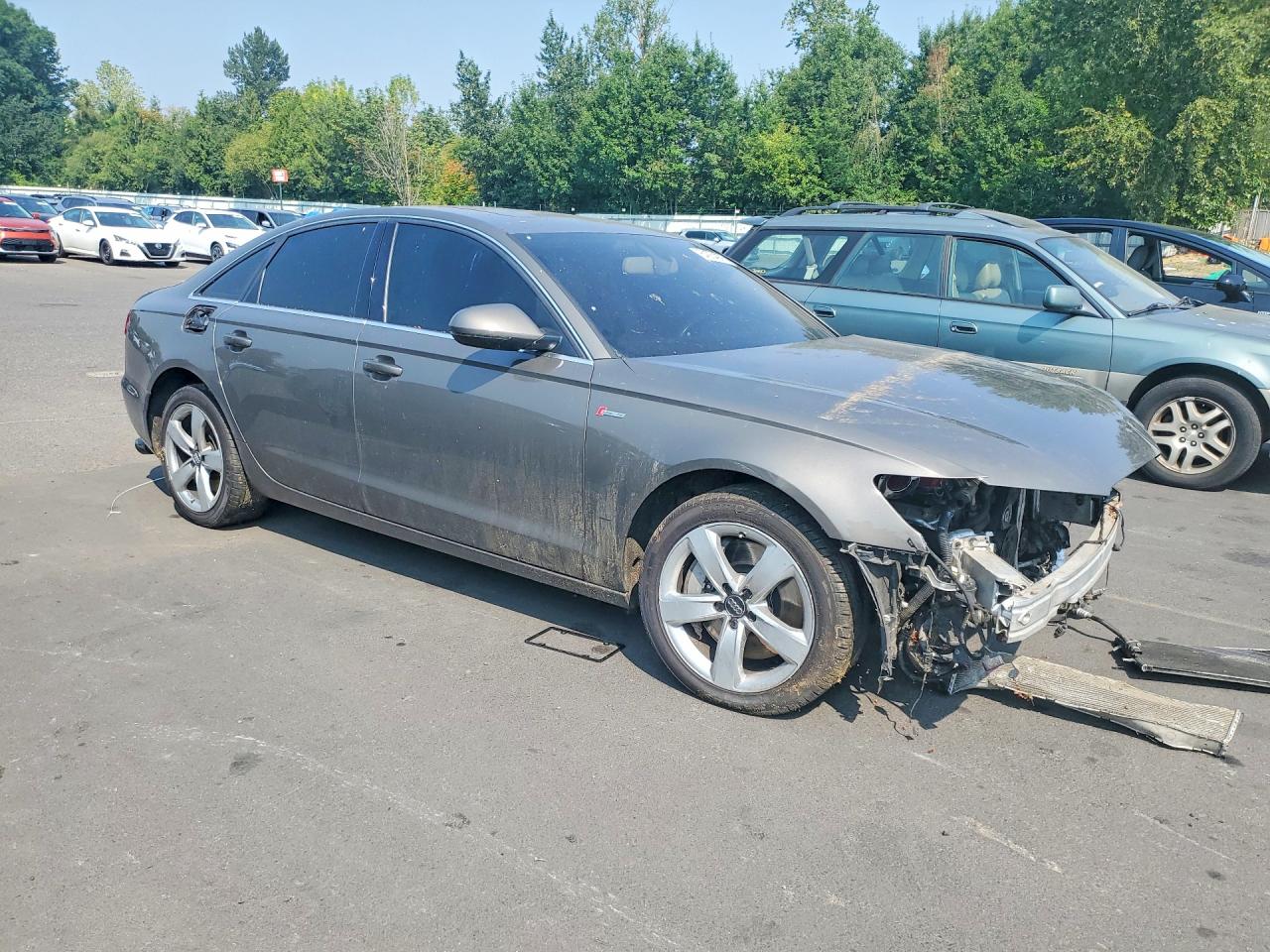 2012 Audi A6 Brown vin: WAUGGAFCXCN170579