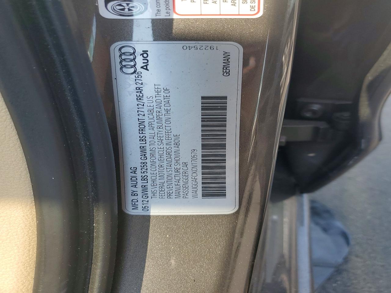 2012 Audi A6 Brown vin: WAUGGAFCXCN170579