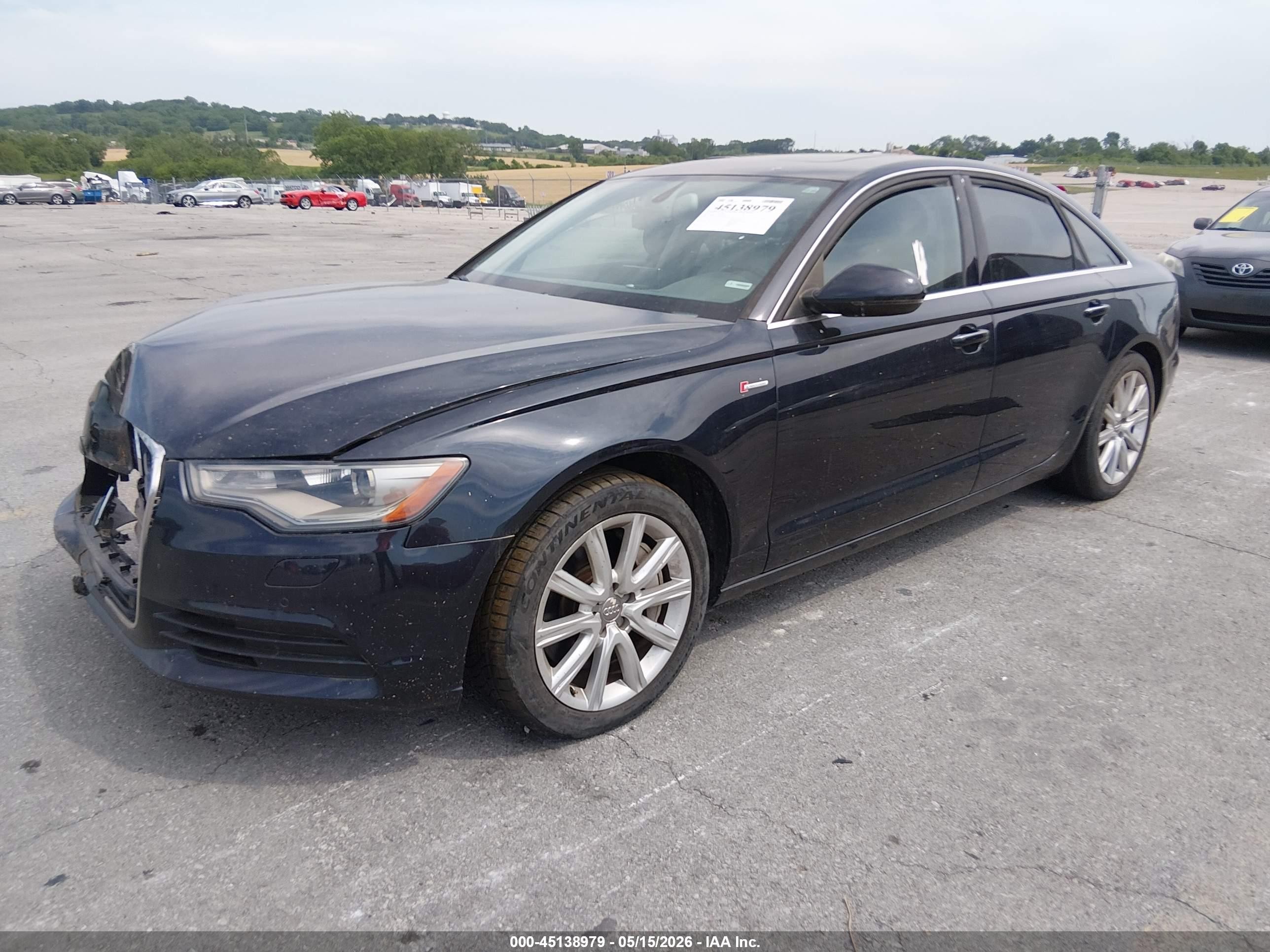 2013 Audi A6 3.0t Premium Black vin: WAUGGAFCXDN033174