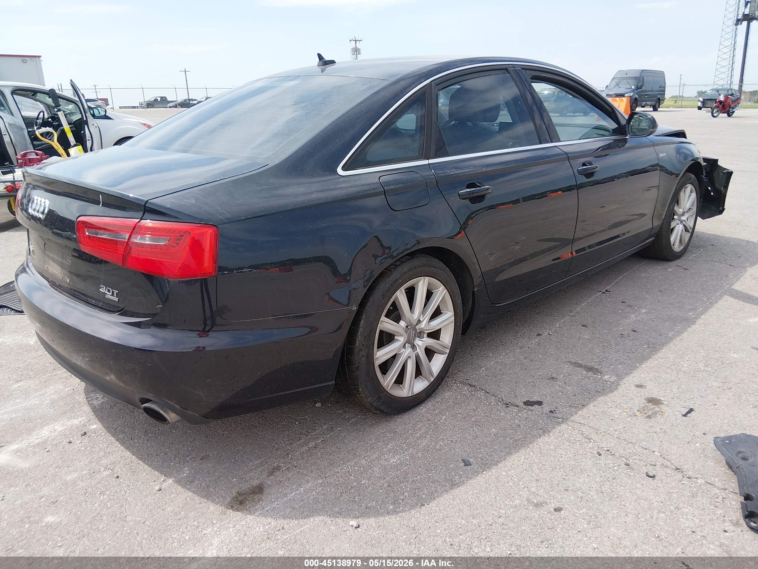 2013 Audi A6 3.0t Premium Black vin: WAUGGAFCXDN033174